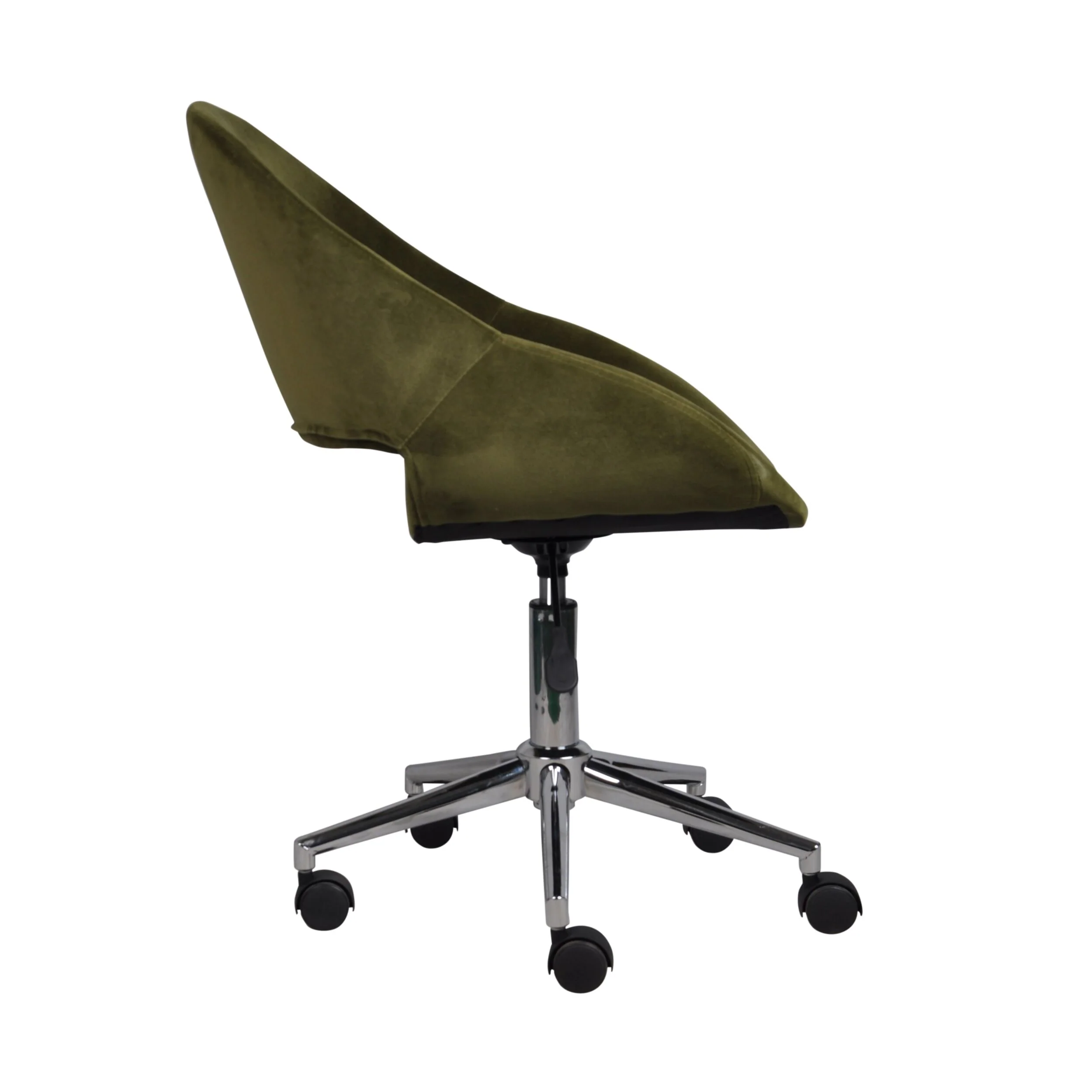 Kip Velvet Desk Chair Olive - Image 3