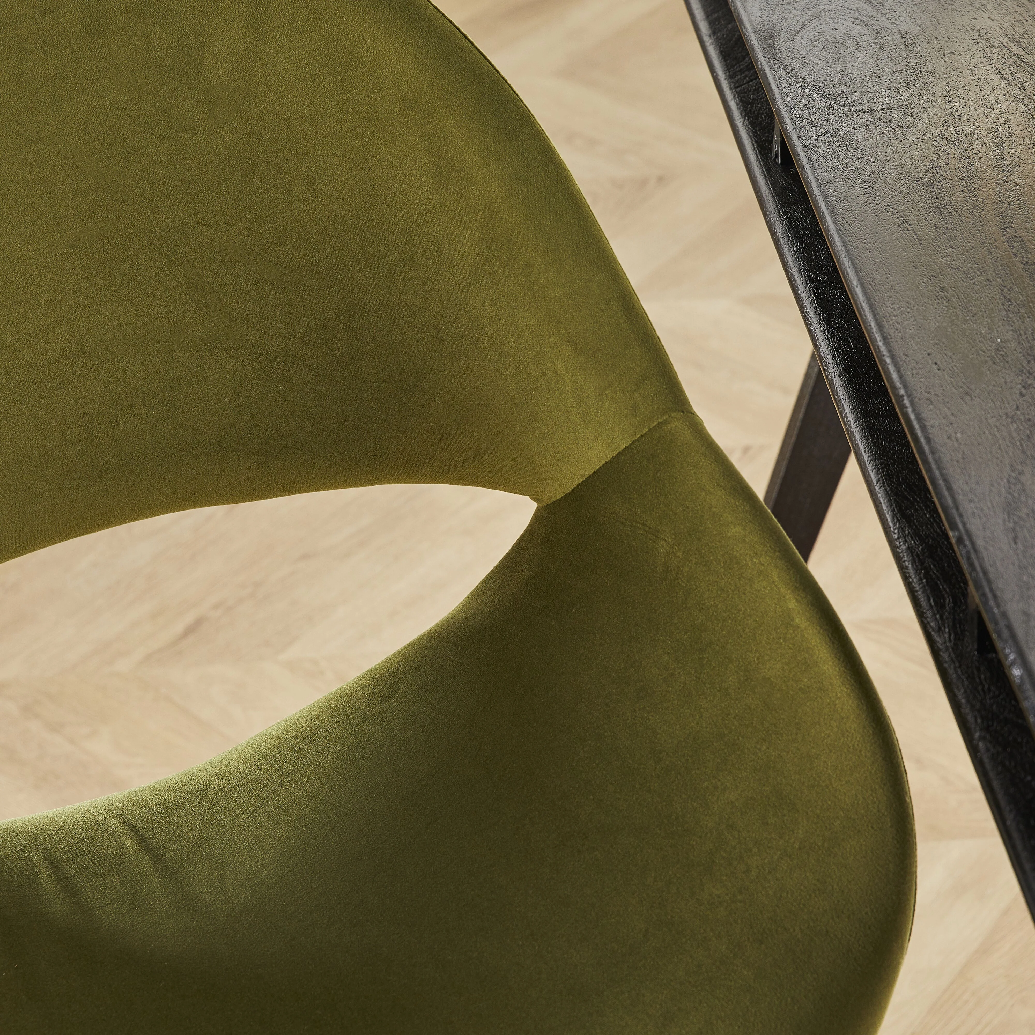 Kip Velvet Desk Chair Olive - Image 7