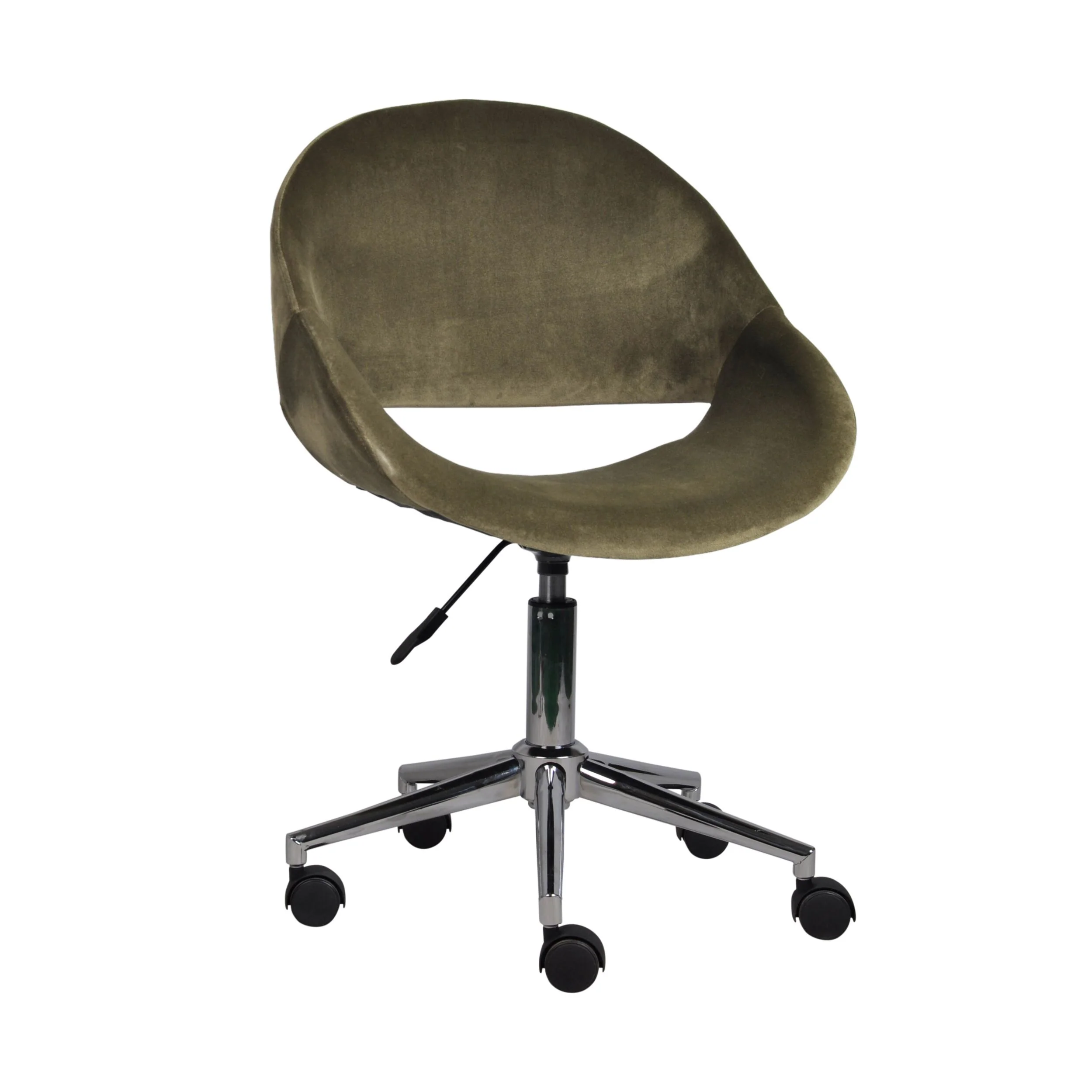Kip Velvet Desk Chair Velvet Forrest Green - Image 2