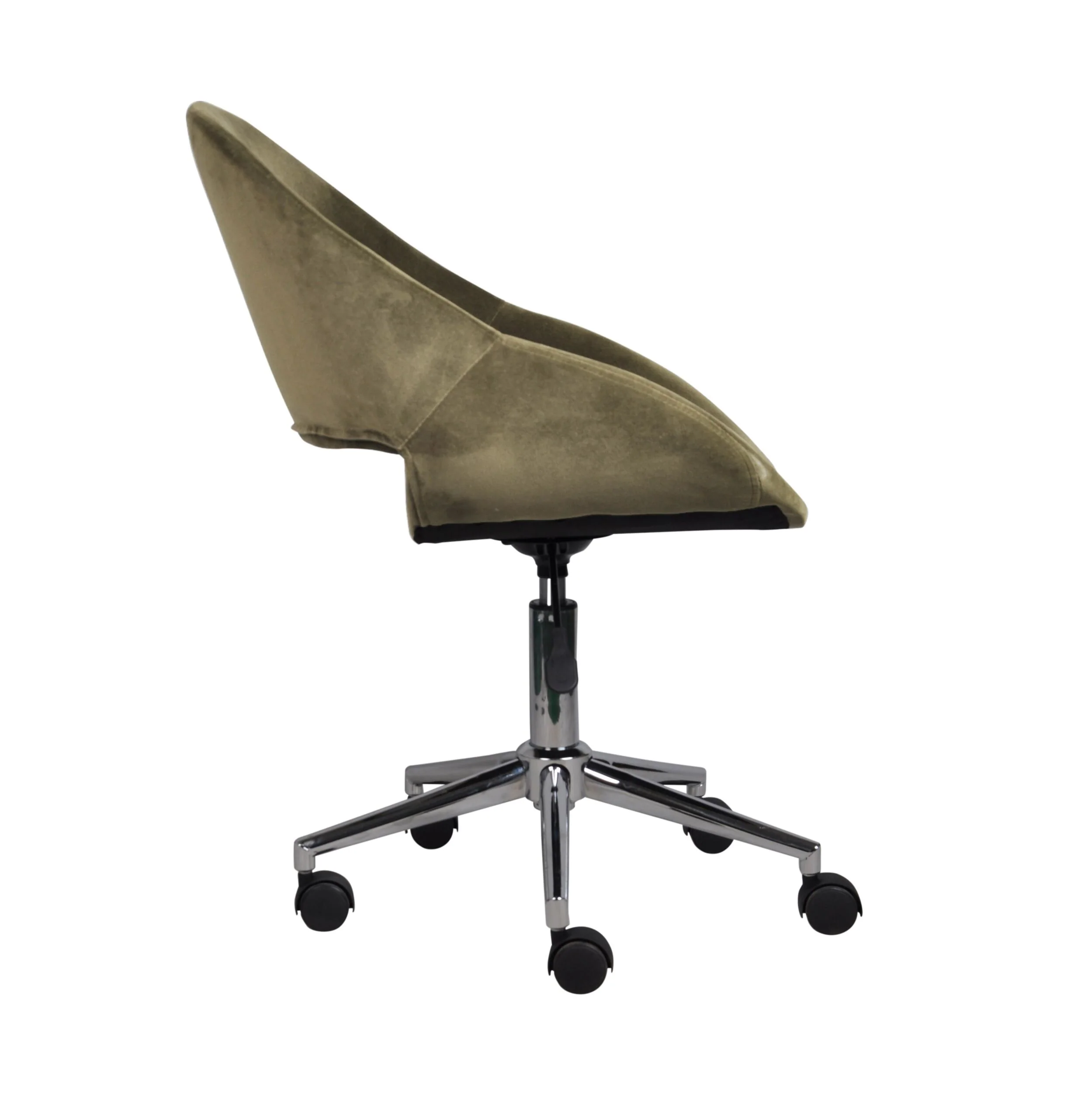 Kip Velvet Desk Chair Velvet Forrest Green - Image 3
