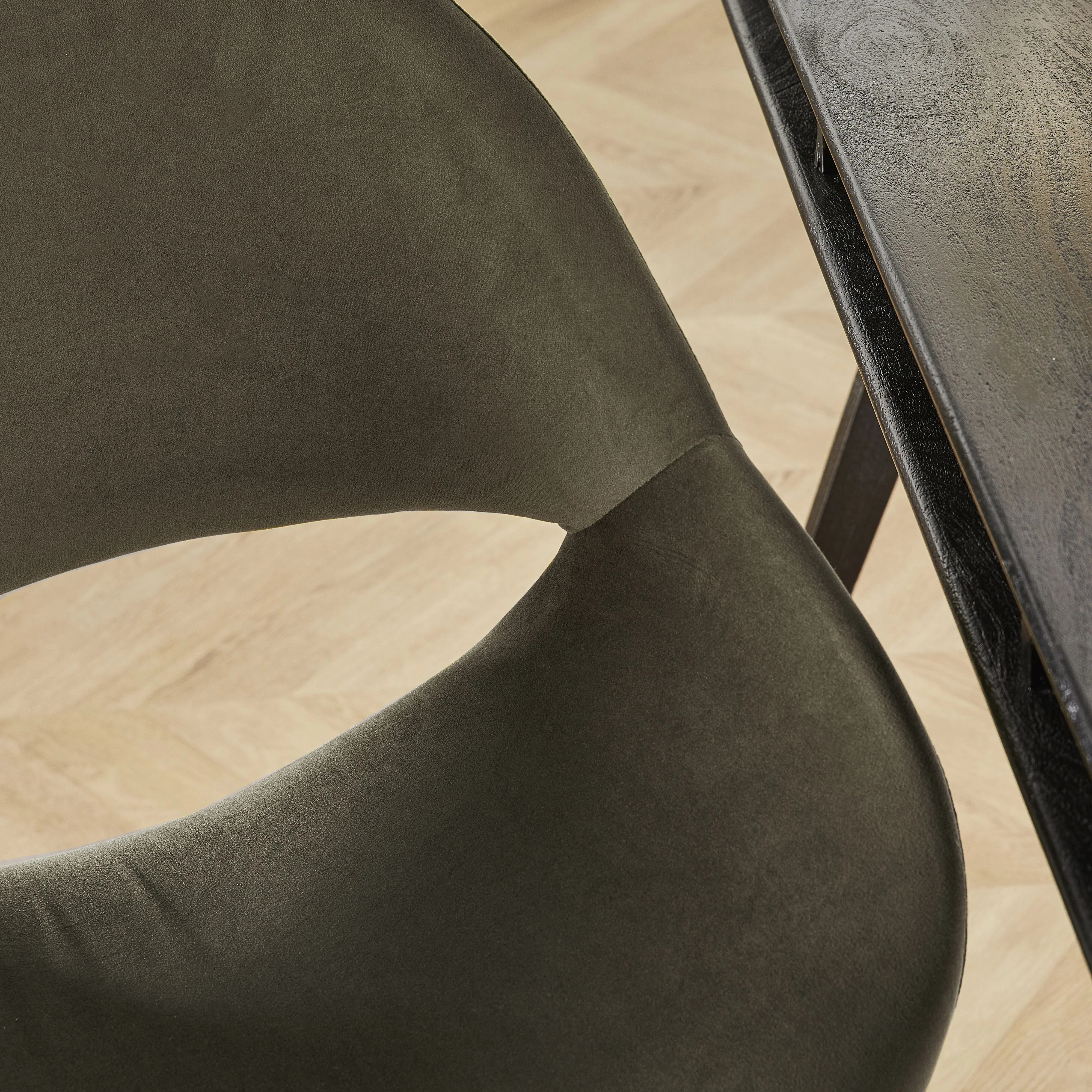 Kip Velvet Desk Chair Velvet Forrest Green - Image 7