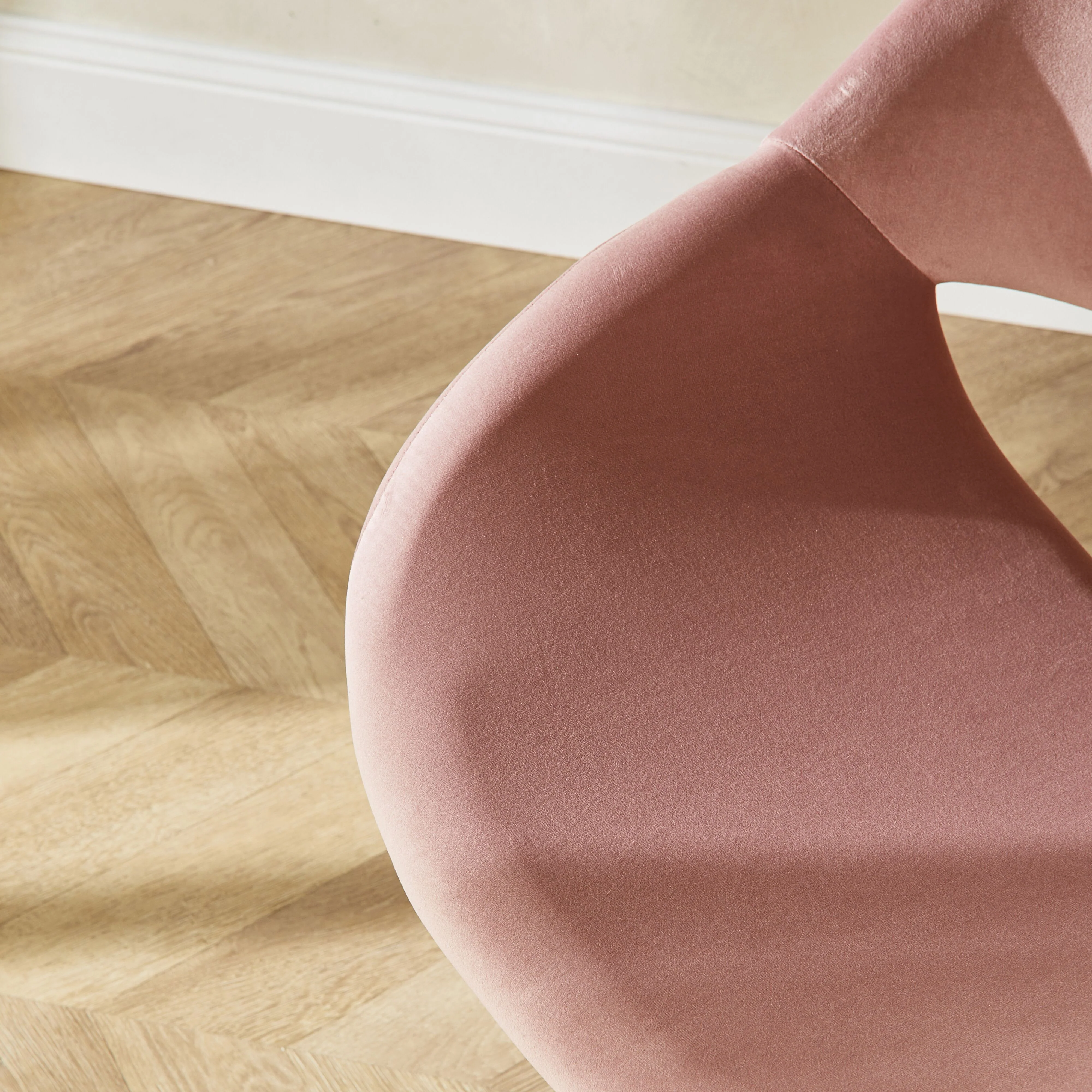Kip Velvet Desk Chair Velvet Rose - Image 8