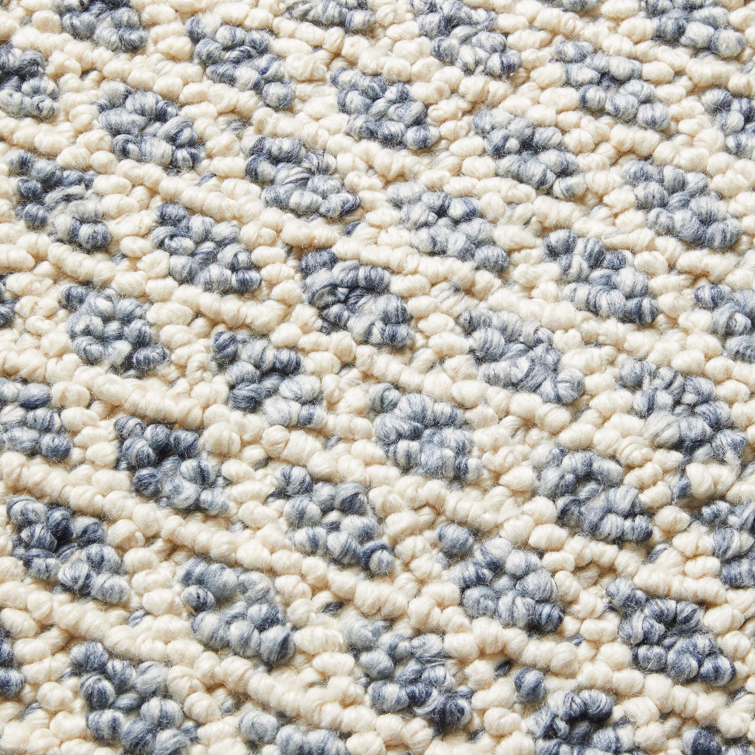 Kira Diamond Hand Woven Blue & Cream Rug 240x150cm - Image 2