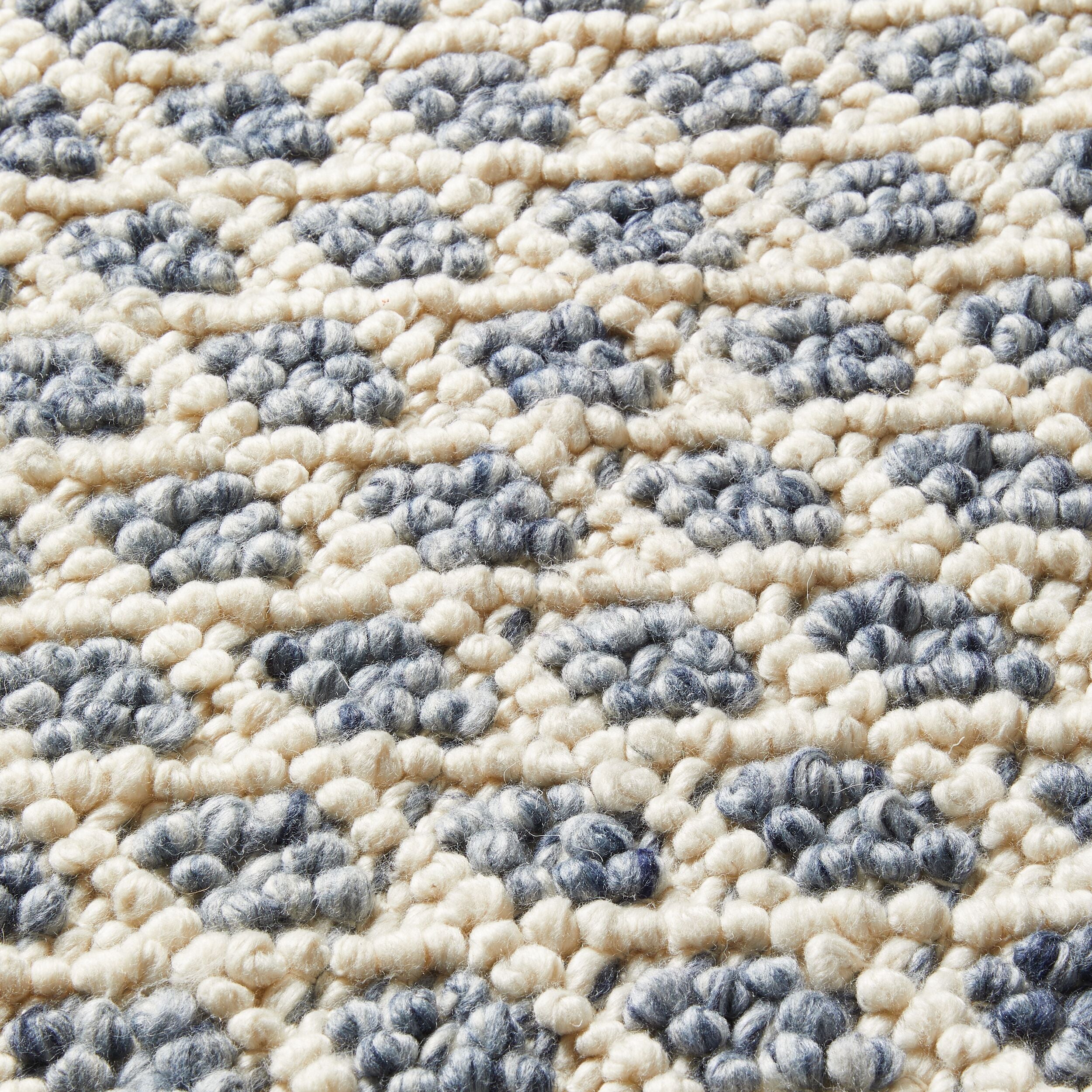 Kira Diamond Hand Woven Blue & Cream Runner 80x300cm - Image 2