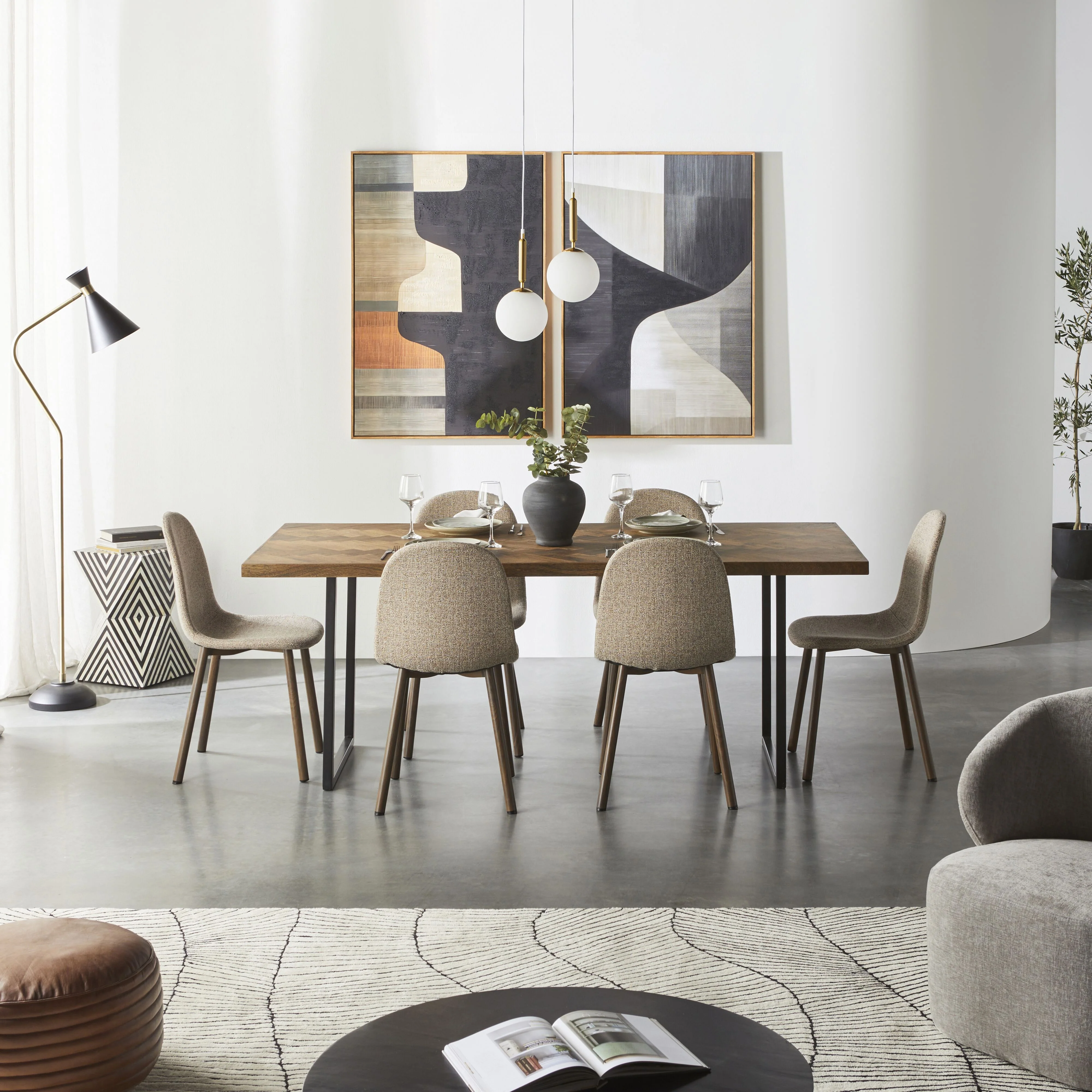 Knox Dining Chair Boucle Cream - Image 6