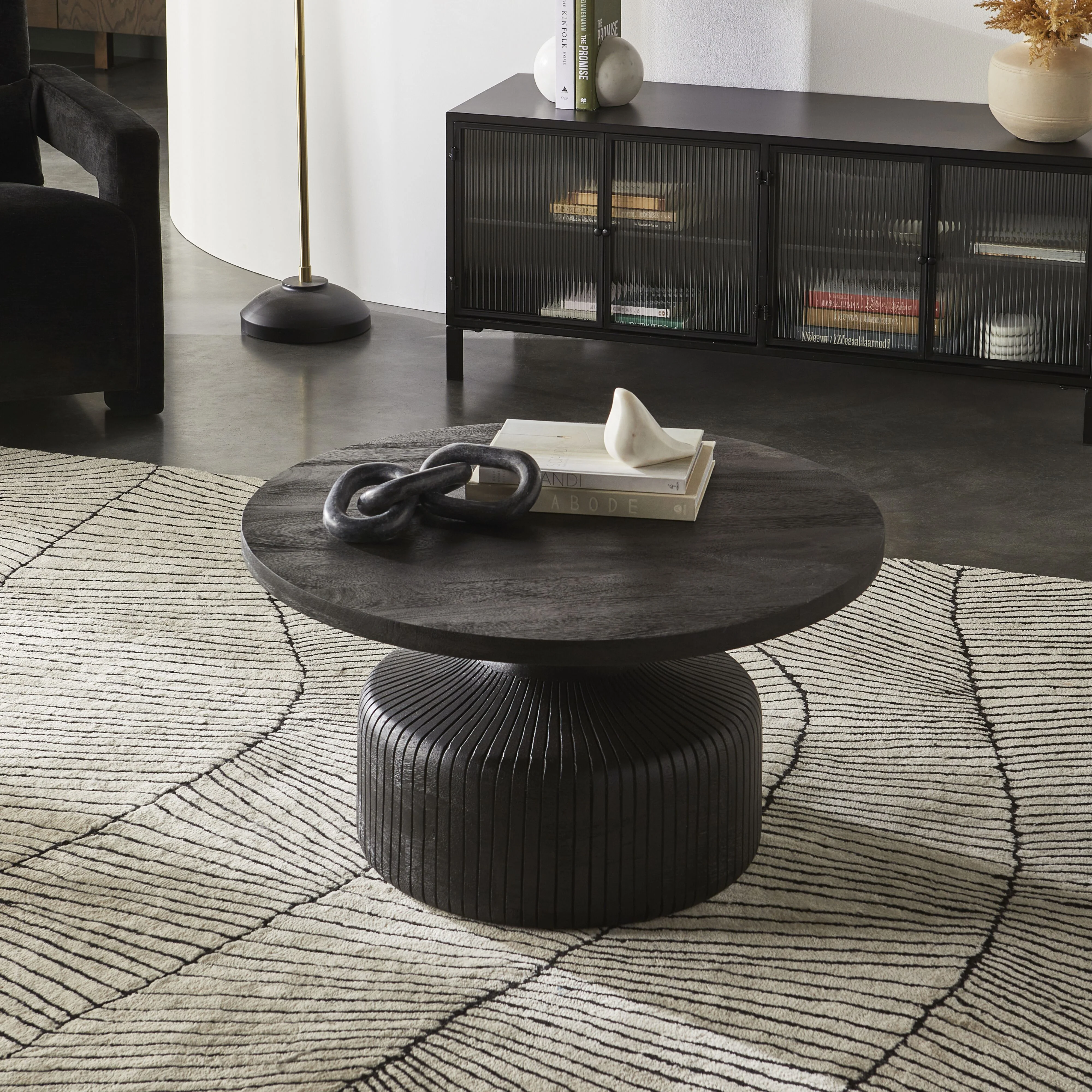 Kulli Round Coffee Table 75 x 40 x 75cm - Image 6