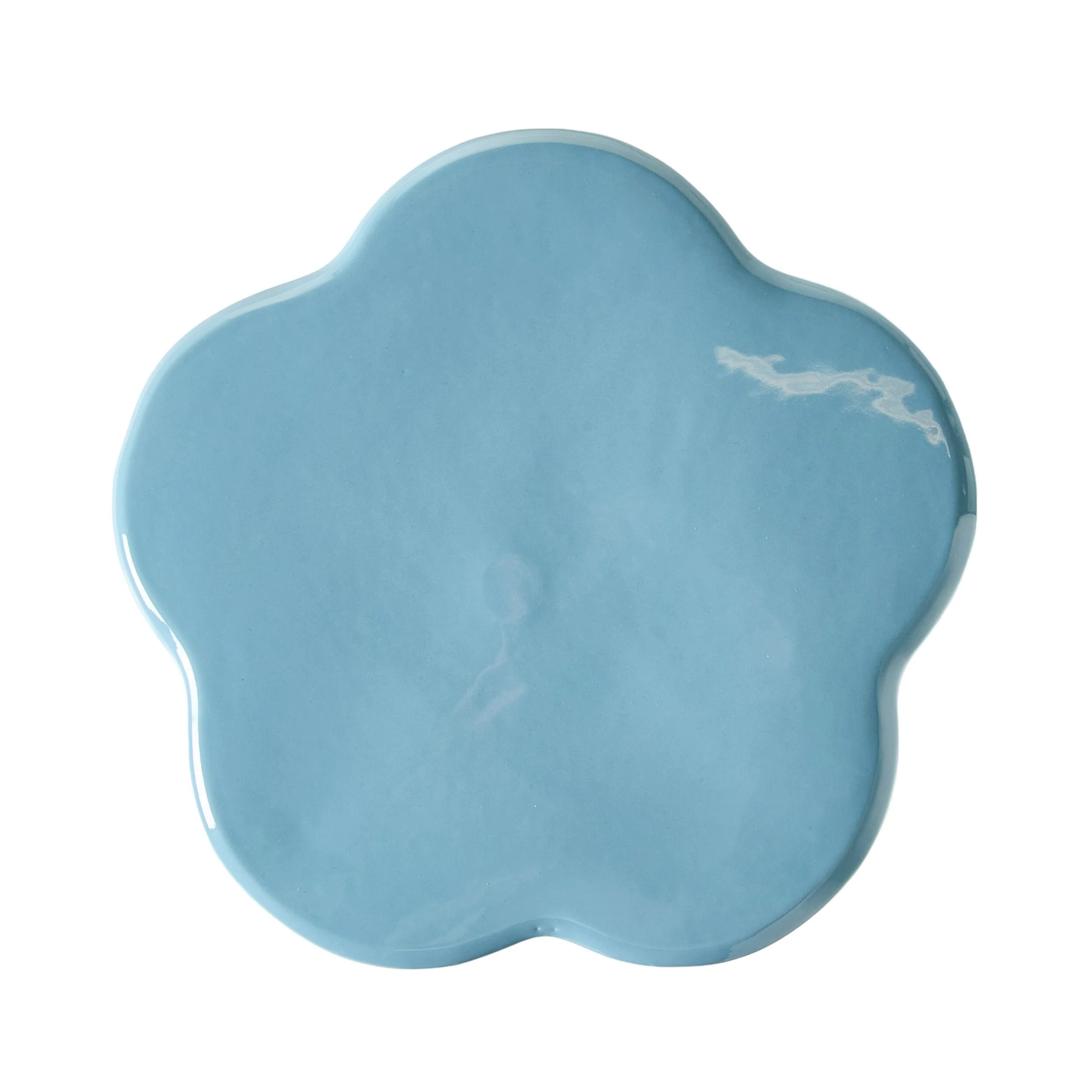 Kylix Curvy Stool Blue Gloss 46cm - Image 2