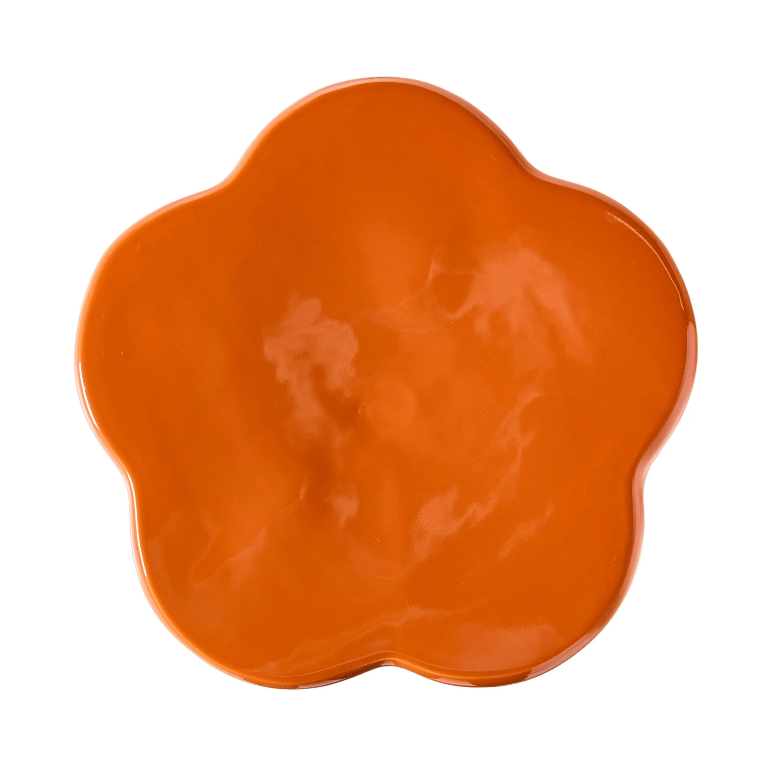 Kylix Curvy Stool Orange Gloss 46cm - Image 2