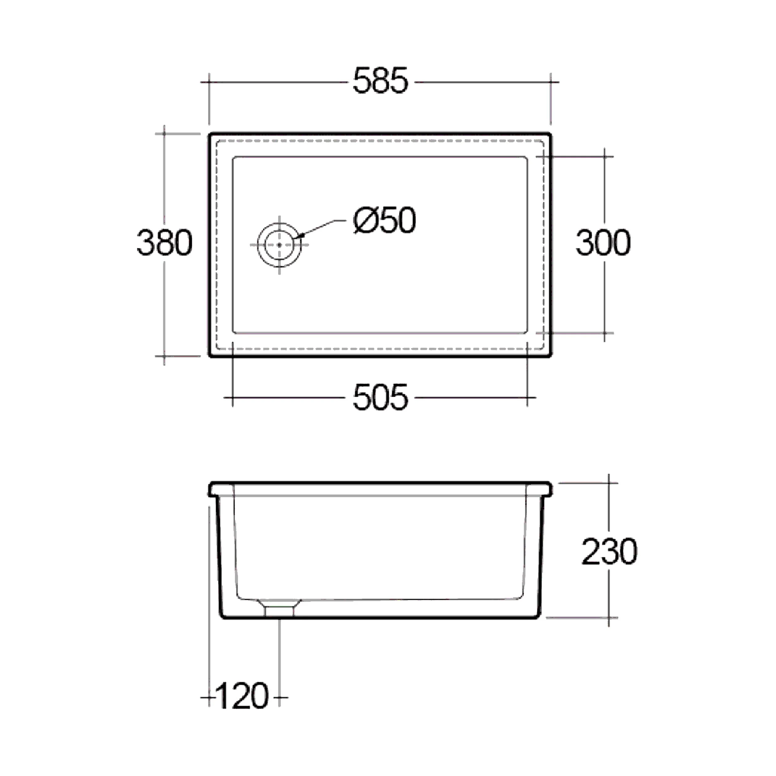 Lab Sink 585x380mm - Image 2