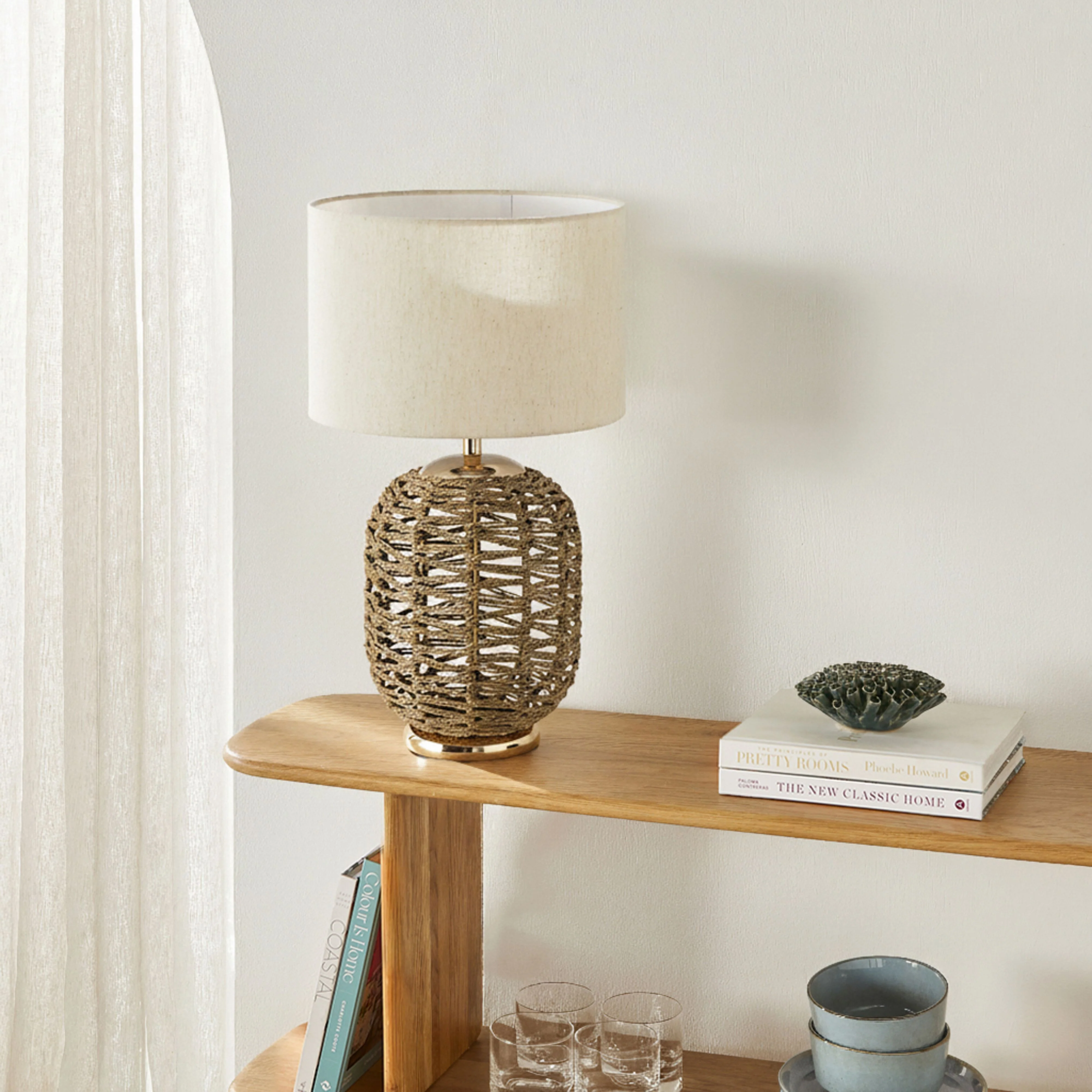 Laural Seagrass Table Lamp 52cm - Image 4