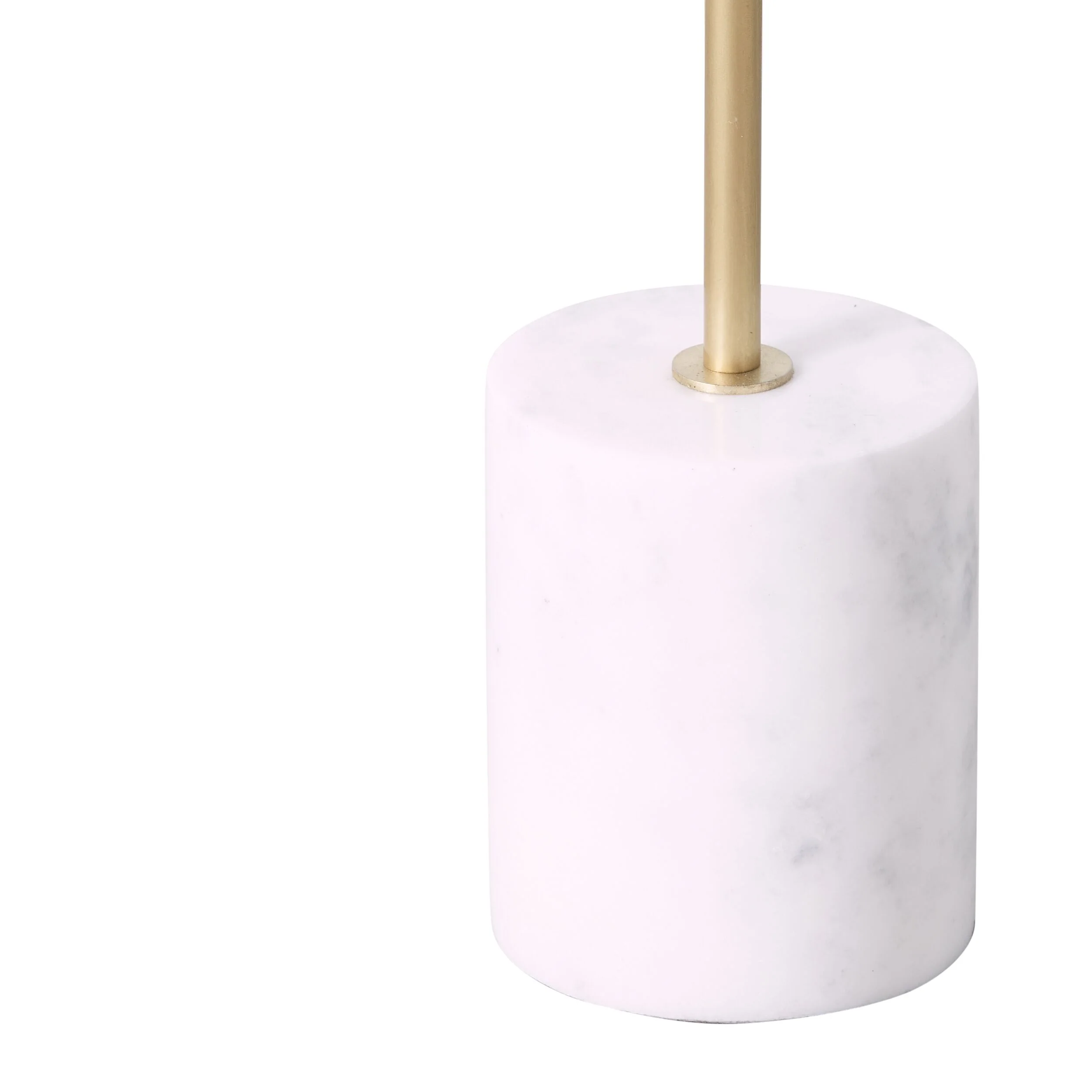 Layla White Marble Round Side Table Large 35.5x61.5cm - Image 3