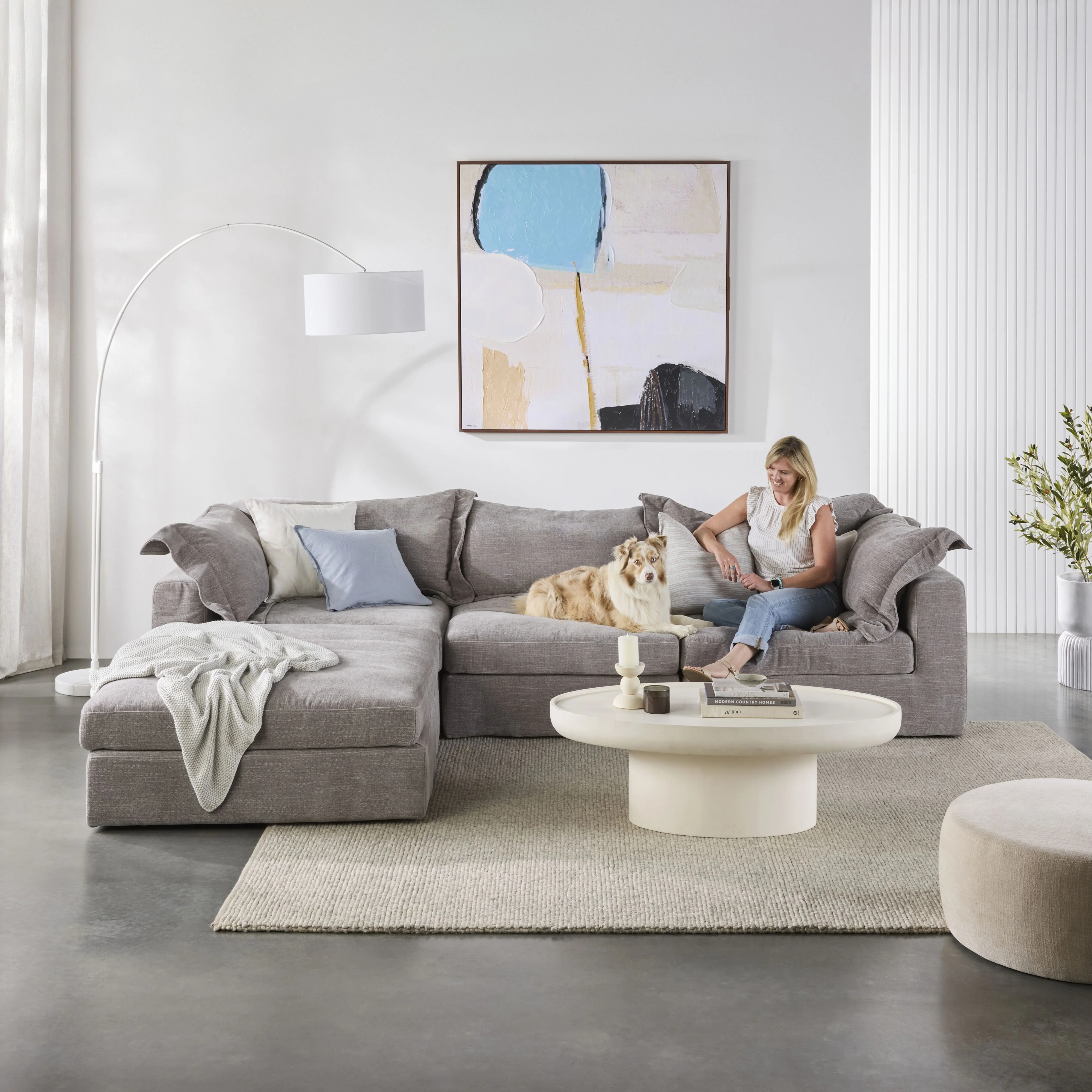 Laze Modular Chaise Sofa Twilight Grey - Image 10