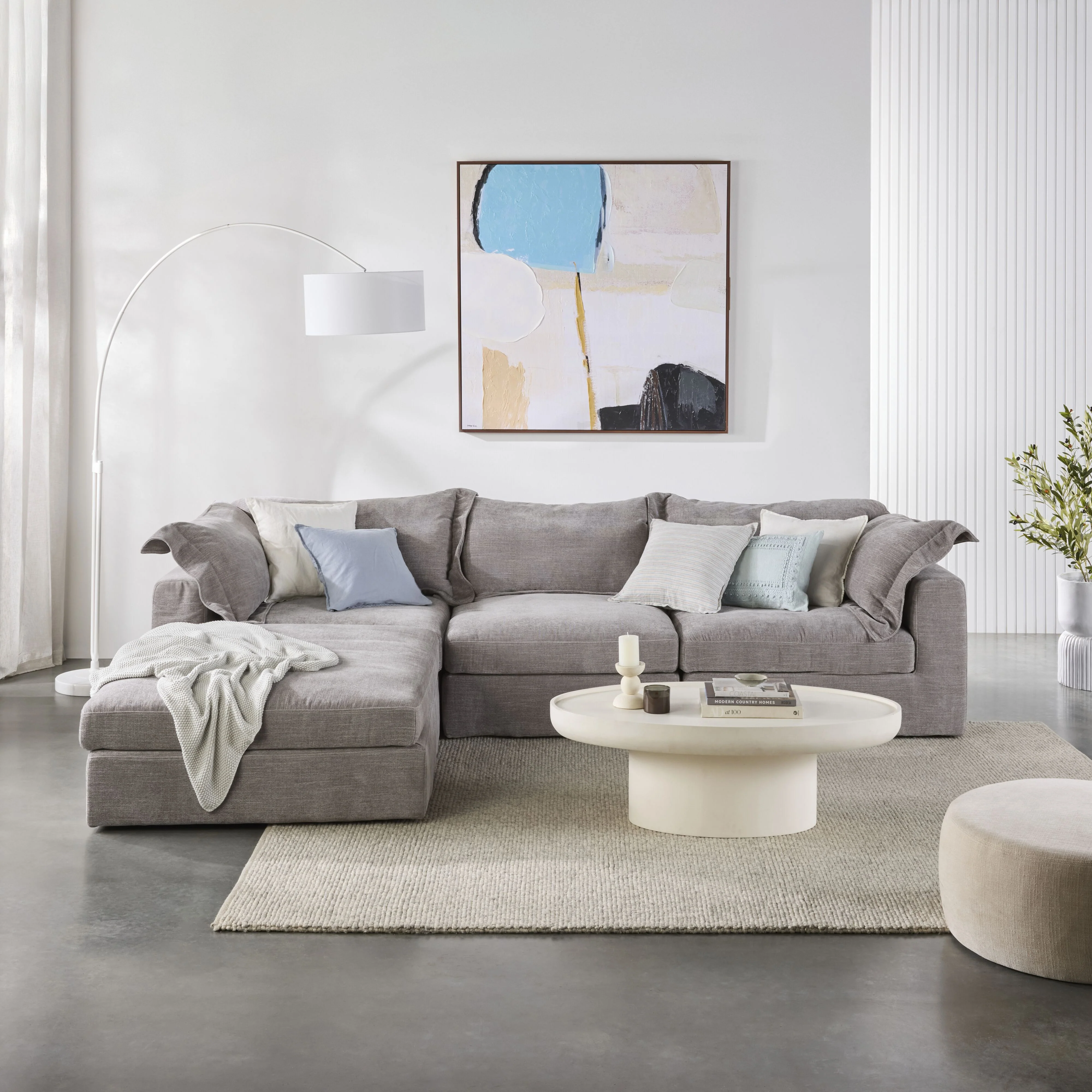 Laze Modular Chaise Sofa Twilight Grey - Image 11