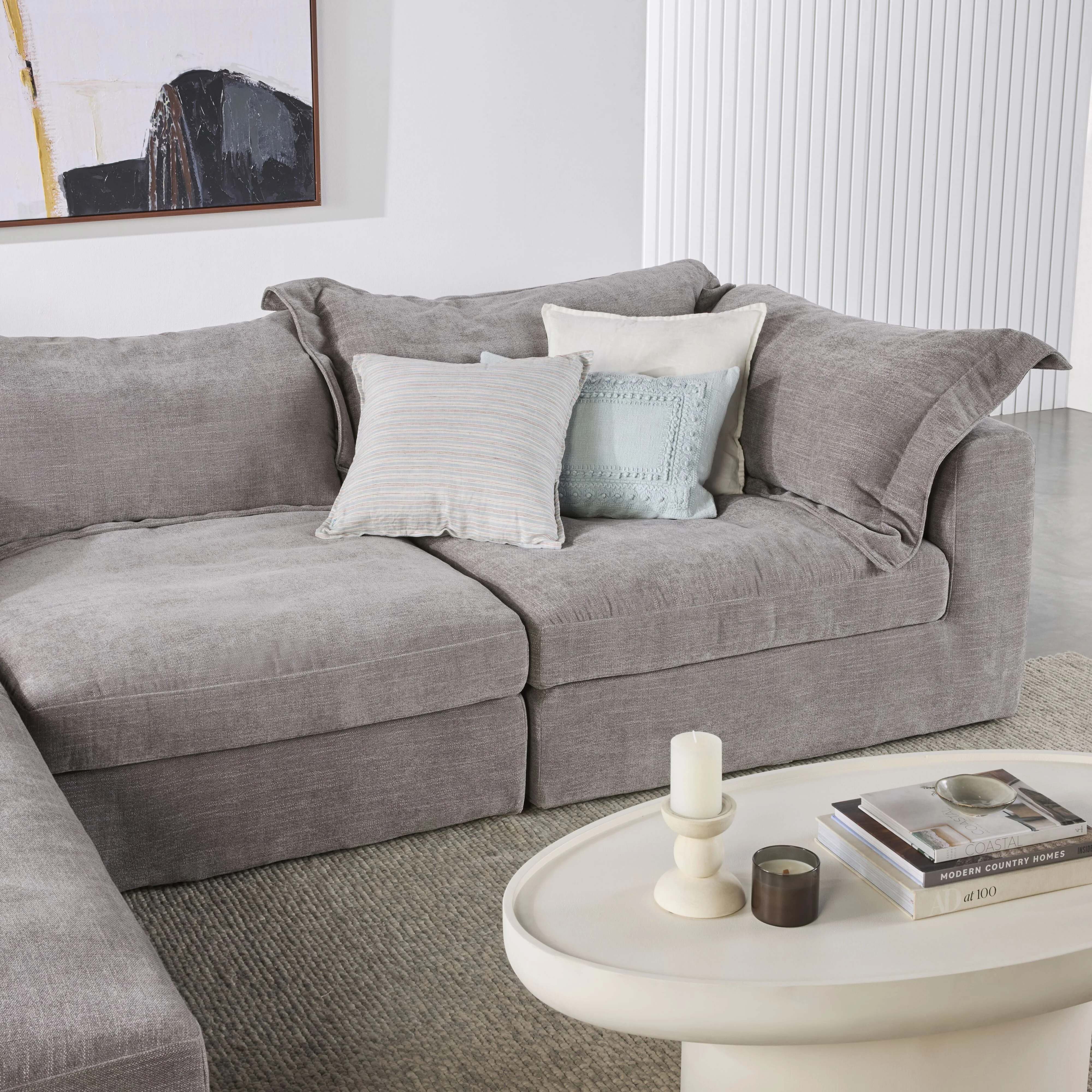 Laze Modular Chaise Sofa Twilight Grey - Image 13