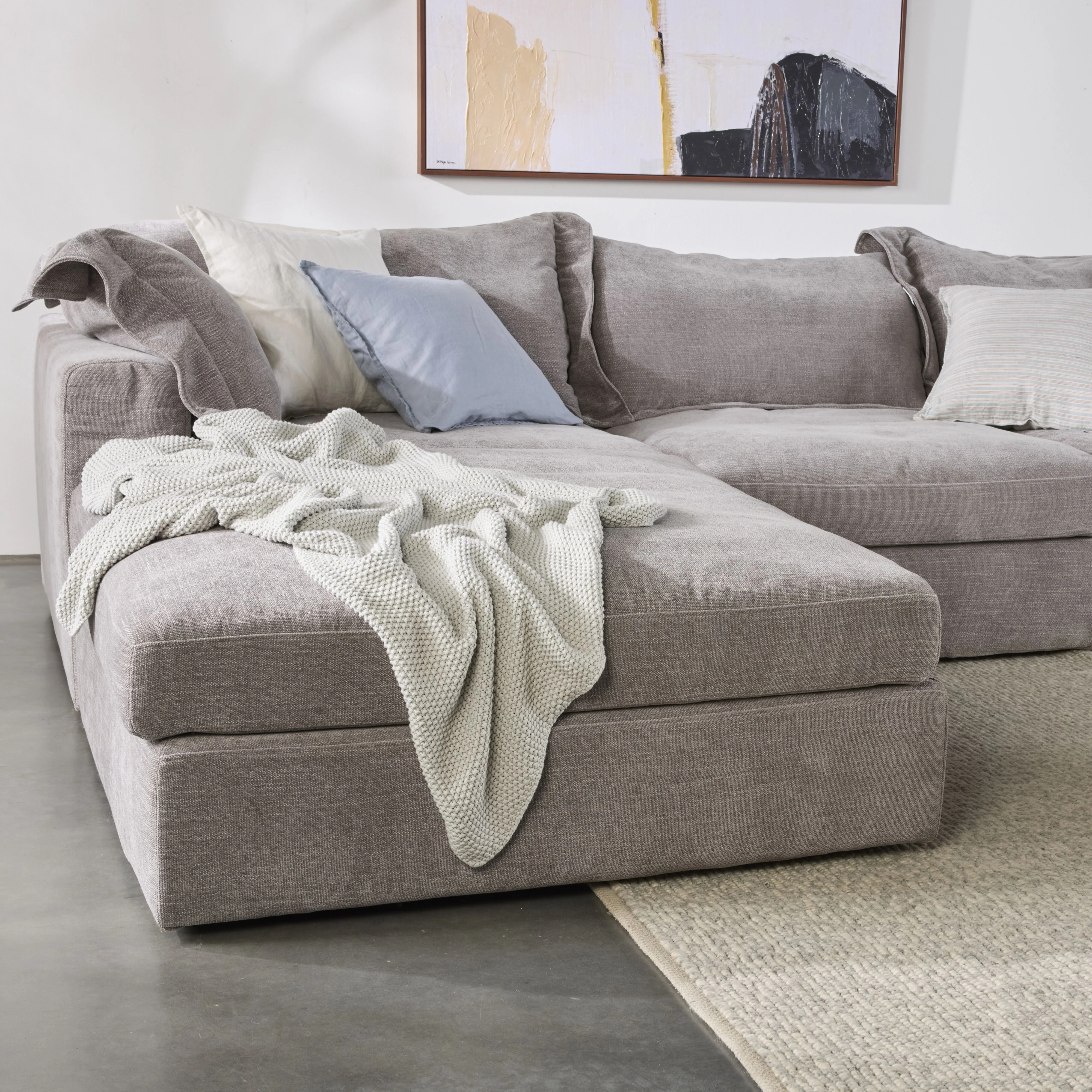 Laze Modular Chaise Sofa Twilight Grey - Image 14