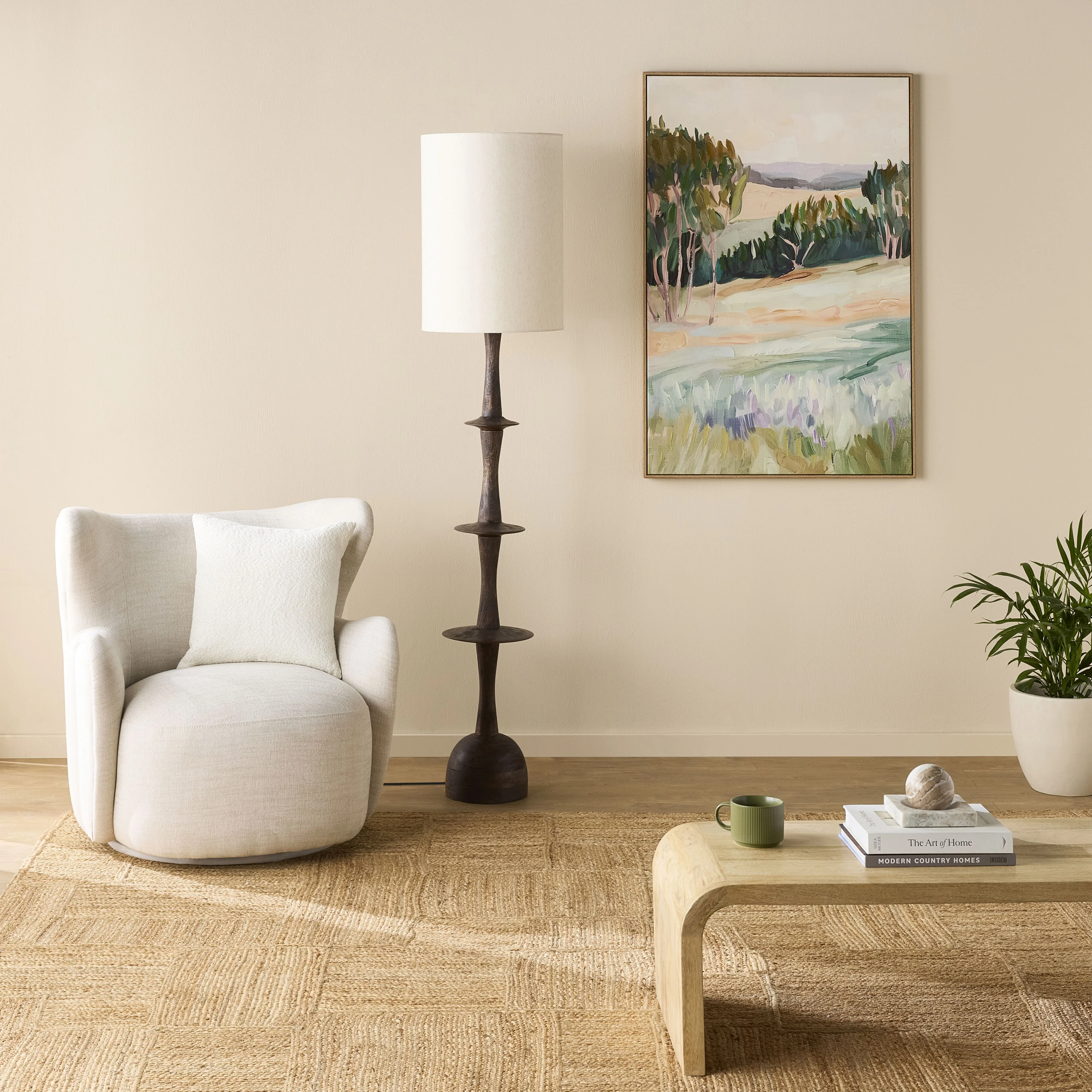 Lazuri Wooden Floor Lamp 185cm - Image 5