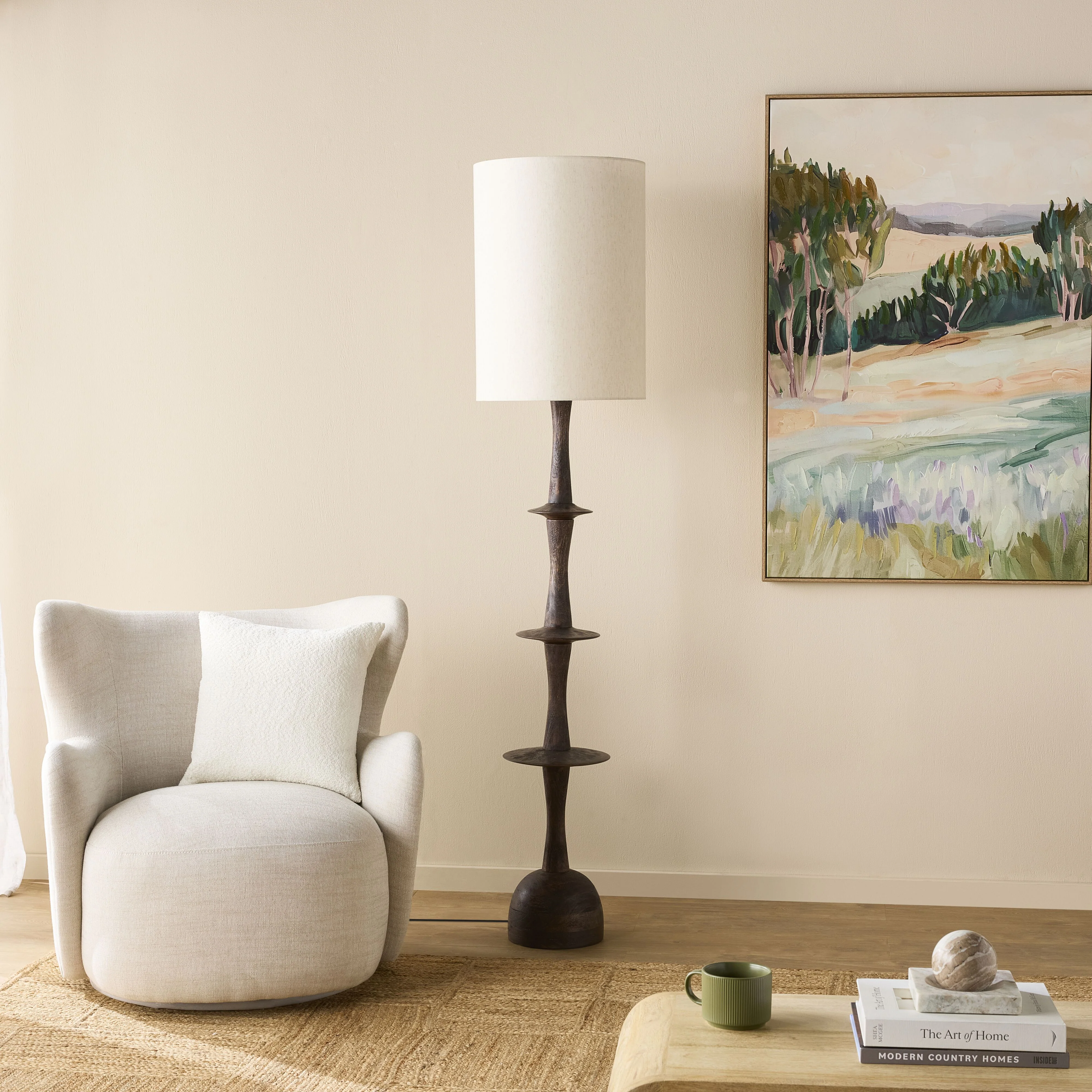 Lazuri Wooden Floor Lamp 185cm - Image 6