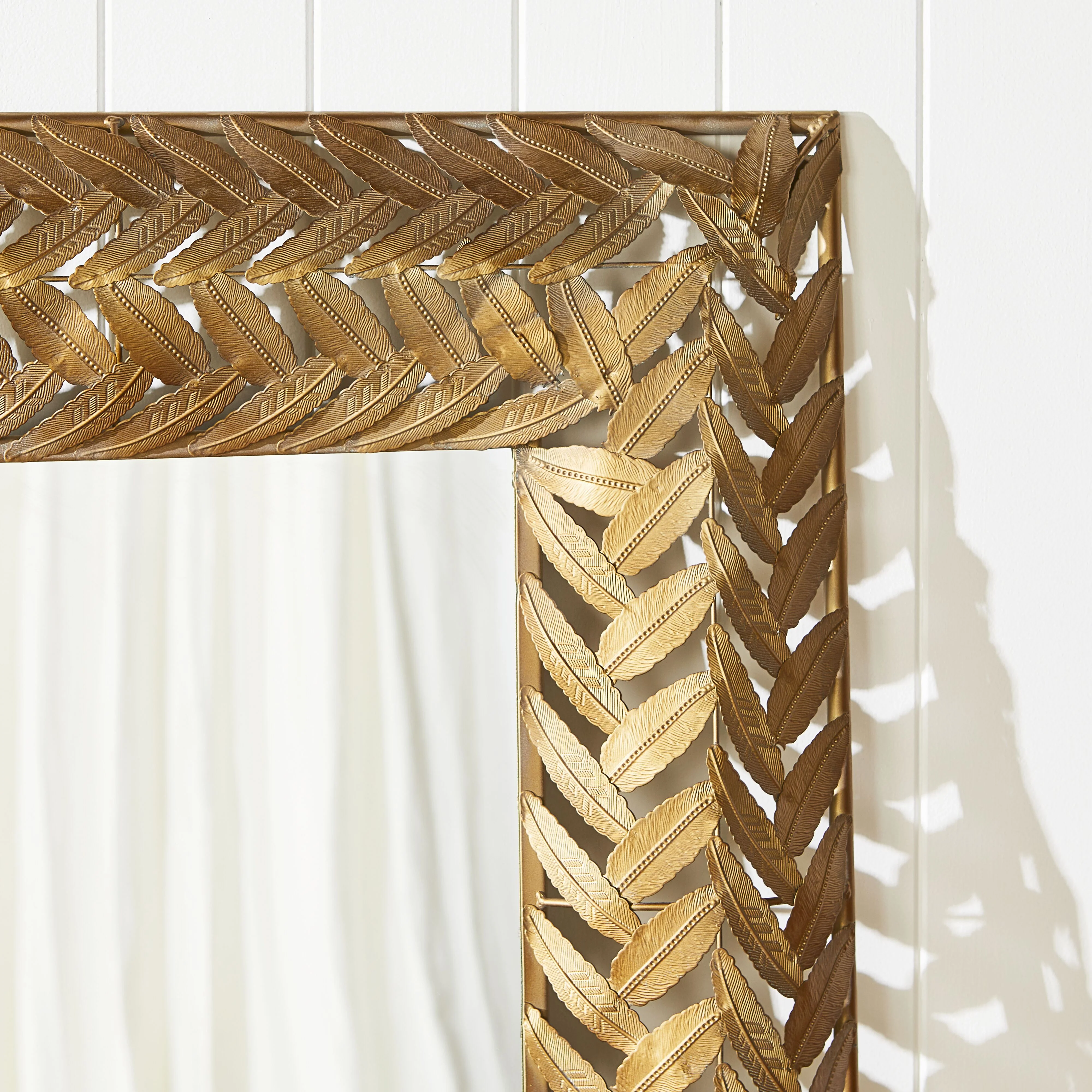 Leaf Rectangle Gold Mirror 120x90cm - Image 4