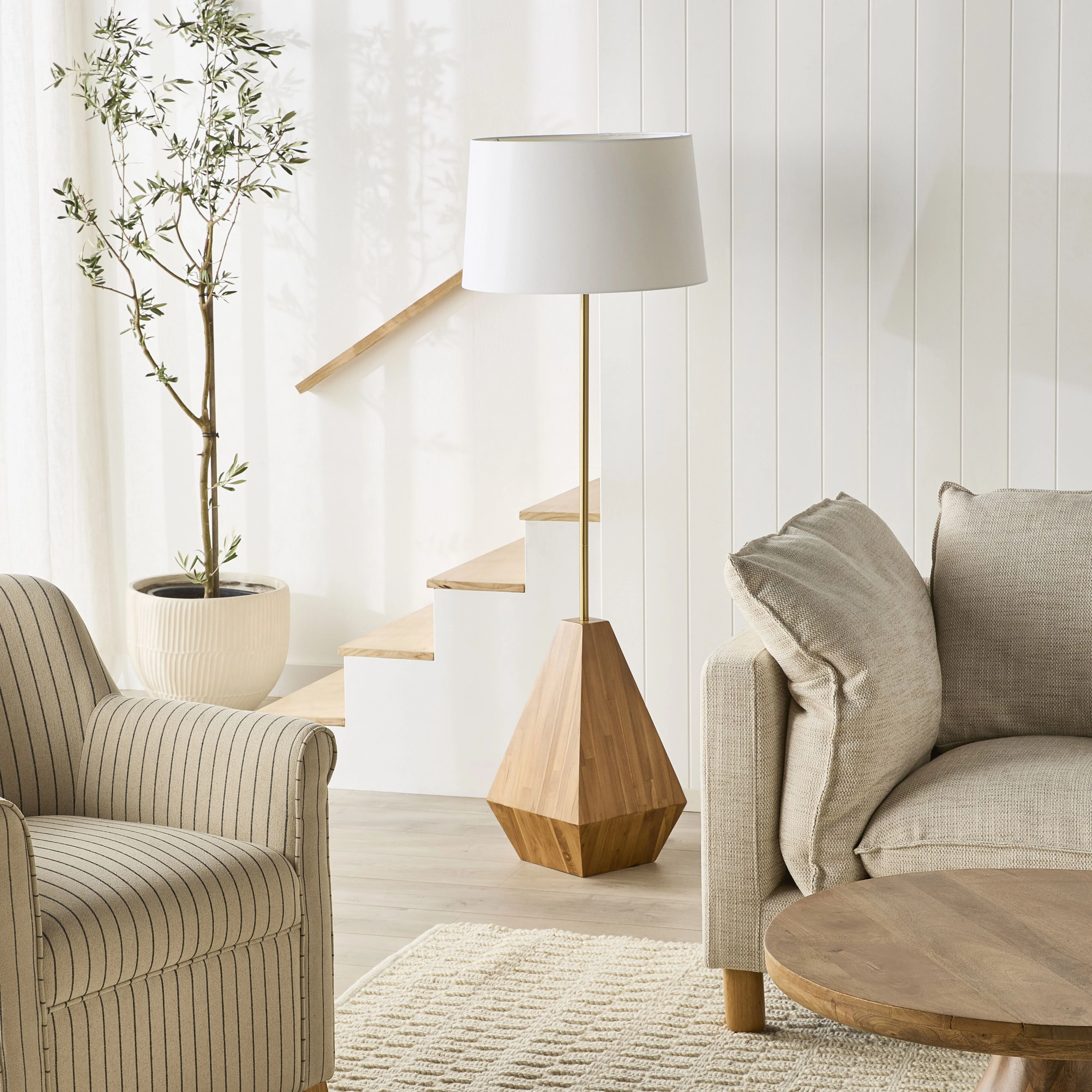 Leah Wooden Floor Lamp 150cm - Image 5