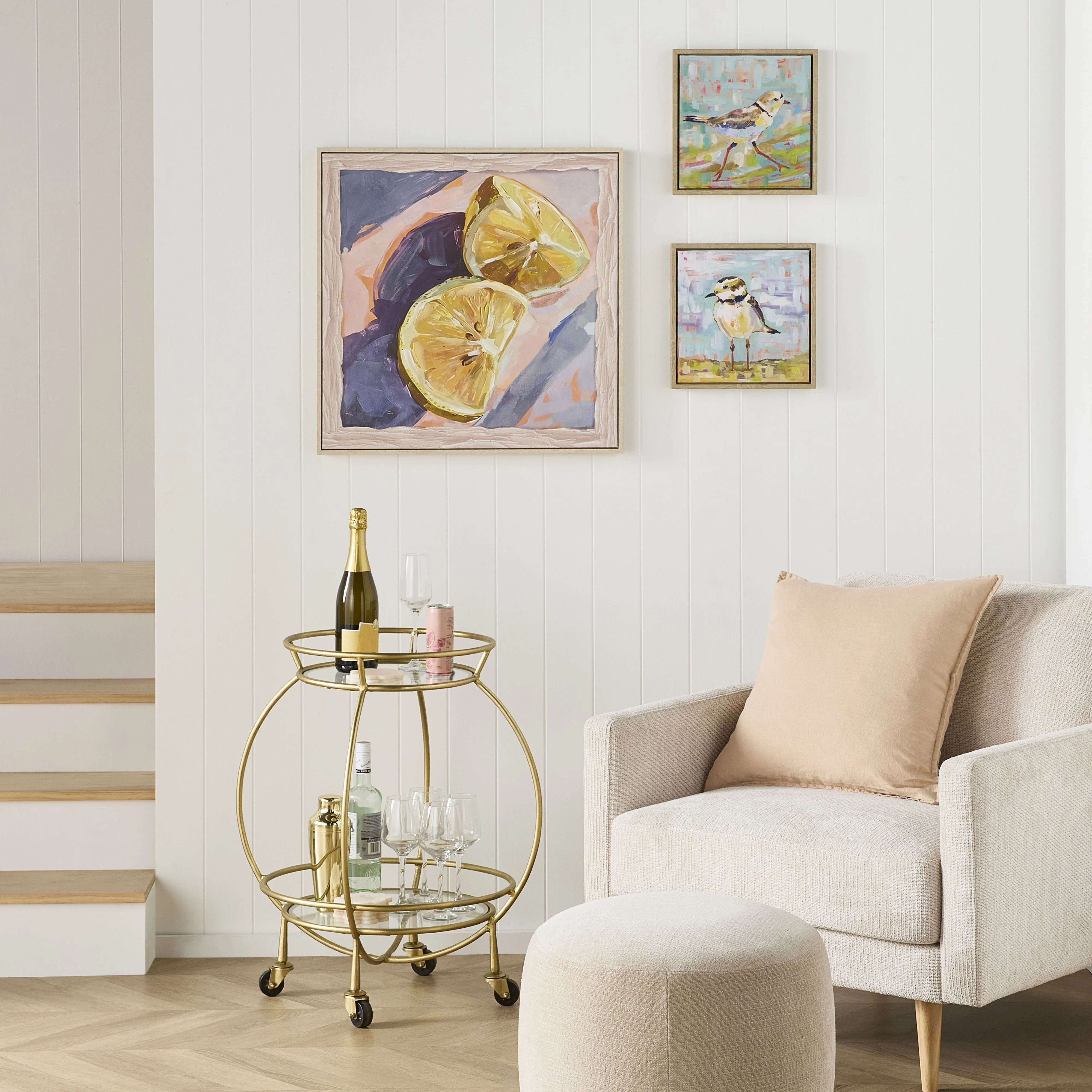 Lemon Wedges Framed Canvas Print 62.5x62.5cm - Image 5