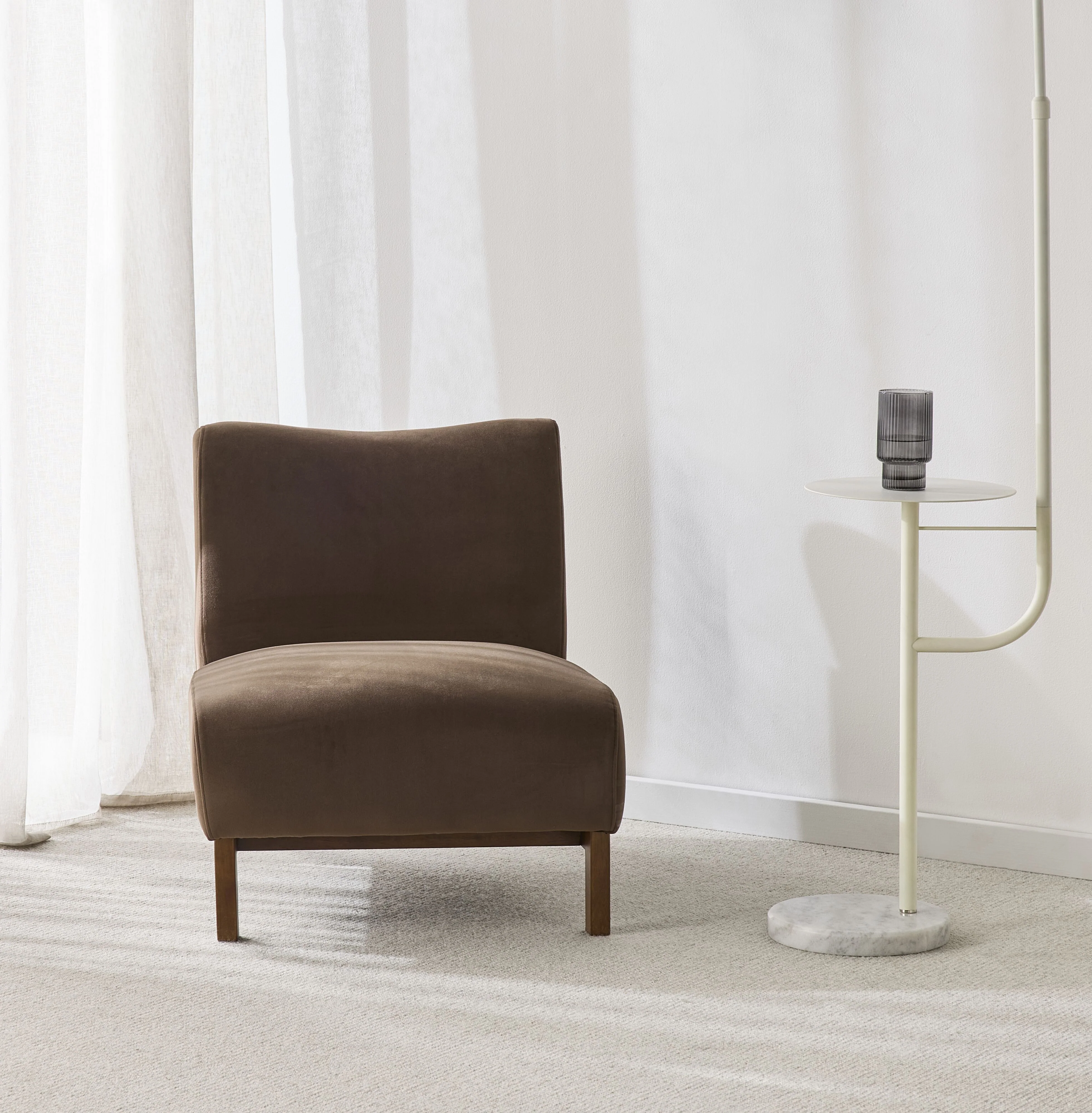 Lenne Occasional Chair Velvet Burnt Chocolate - Image 8