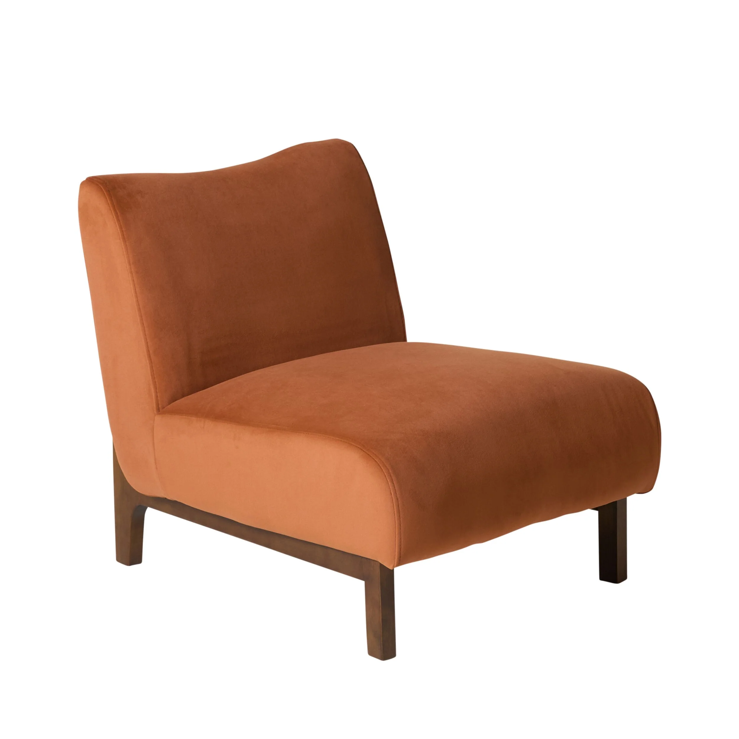 Lenne Occasional Chair Velvet Burnt Orange - Image 2