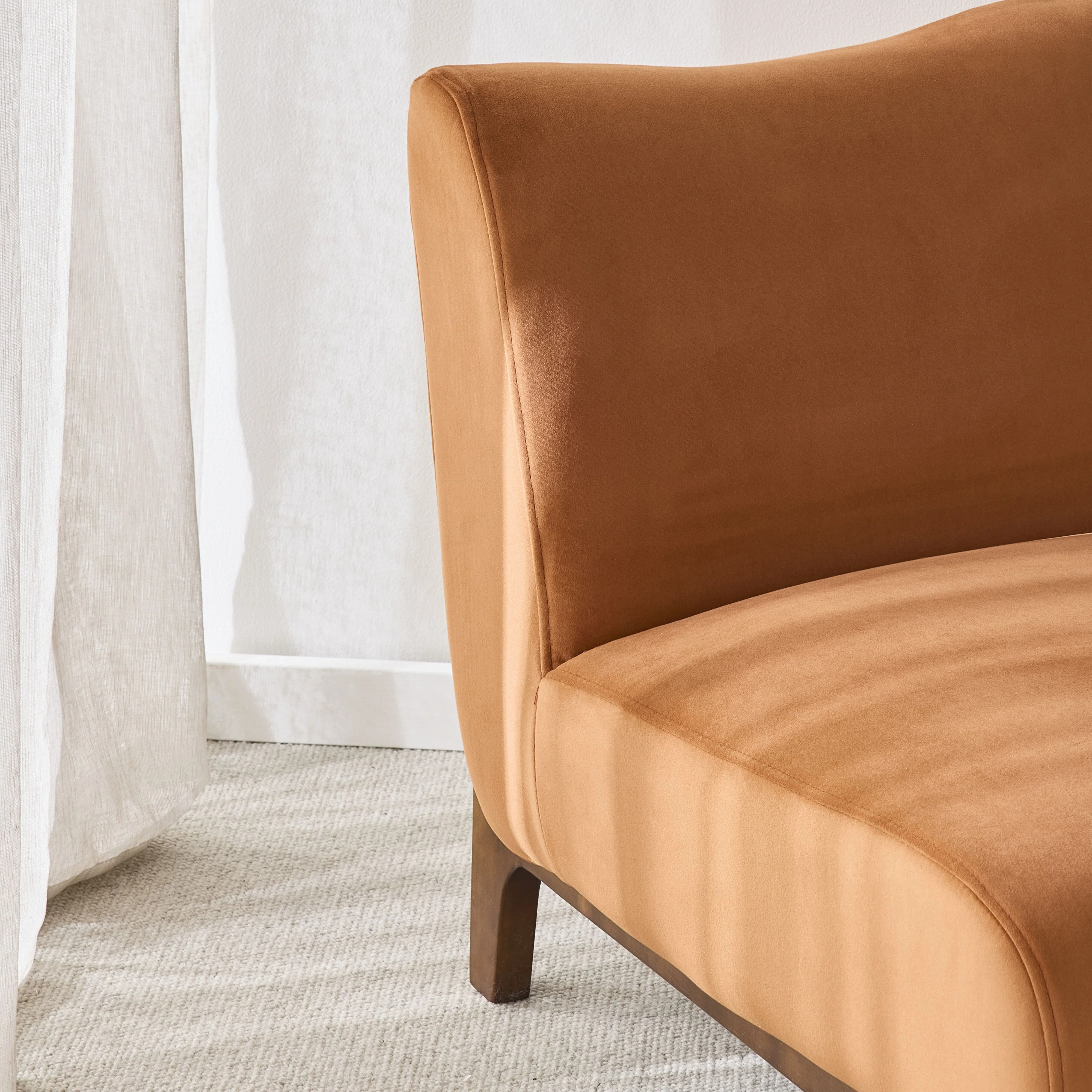 Lenne Occasional Chair Velvet Burnt Orange - Image 9