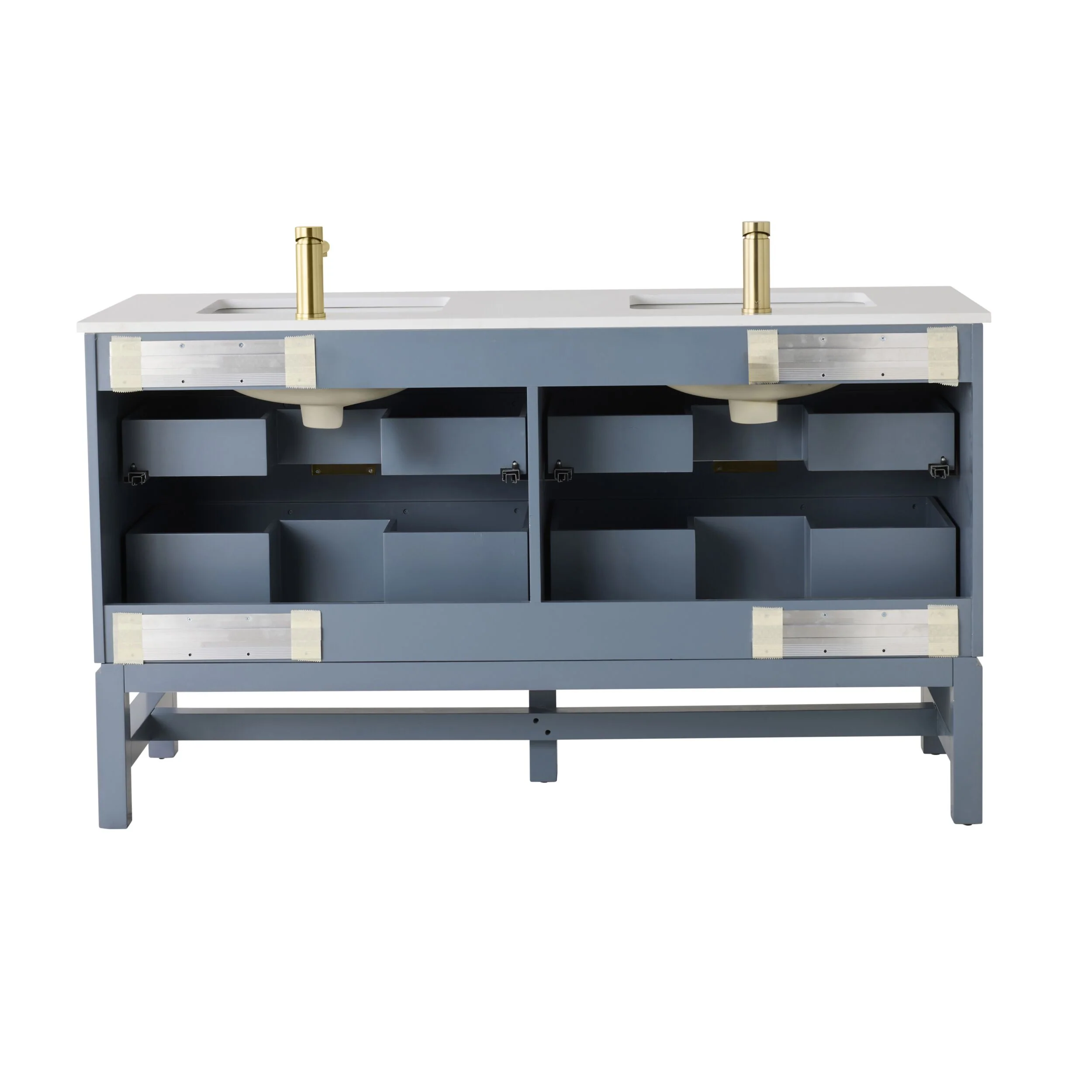 Lennox Double Vanity Slate Blue 1550mm - Image 5