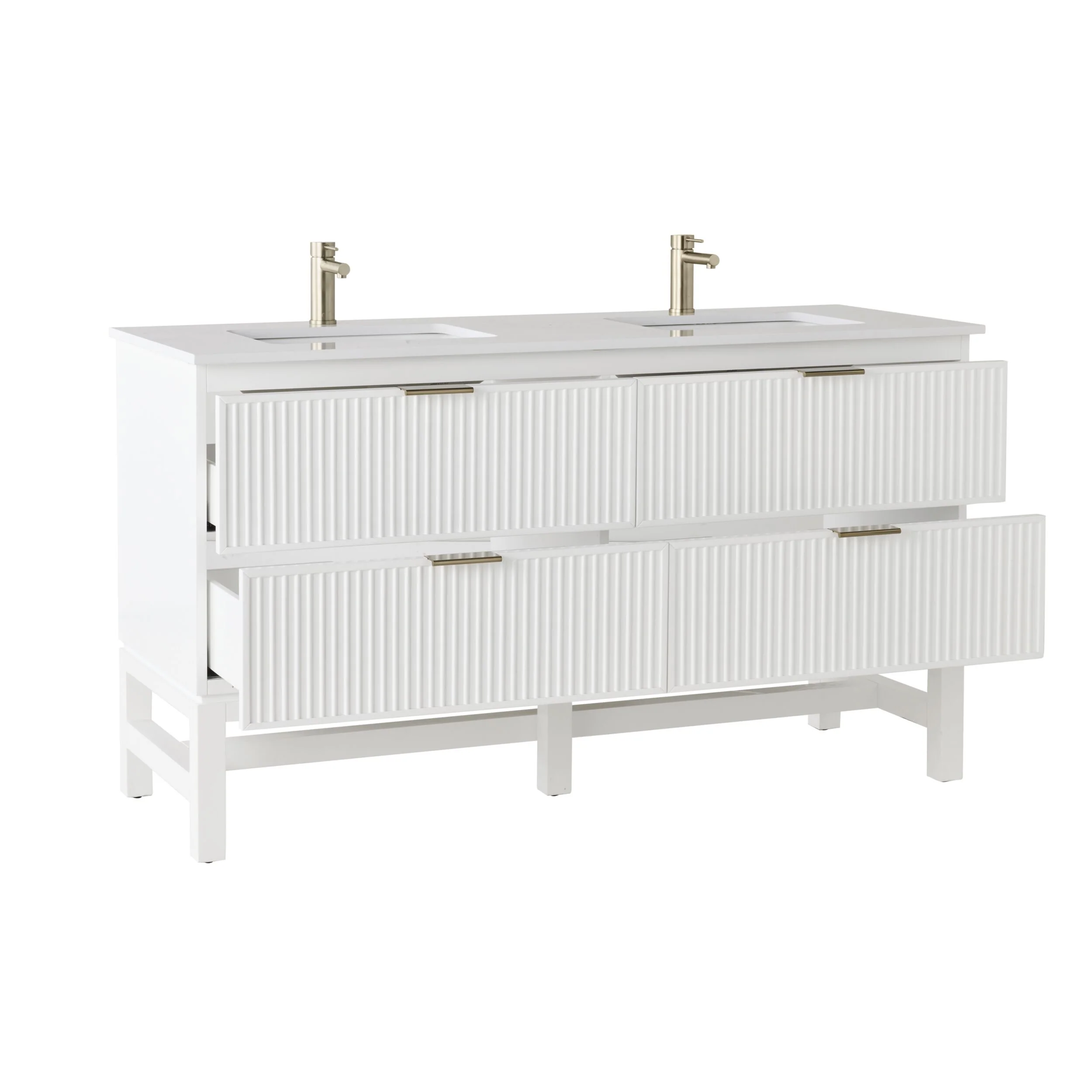 Lennox Double Vanity White 1550mm - Image 3
