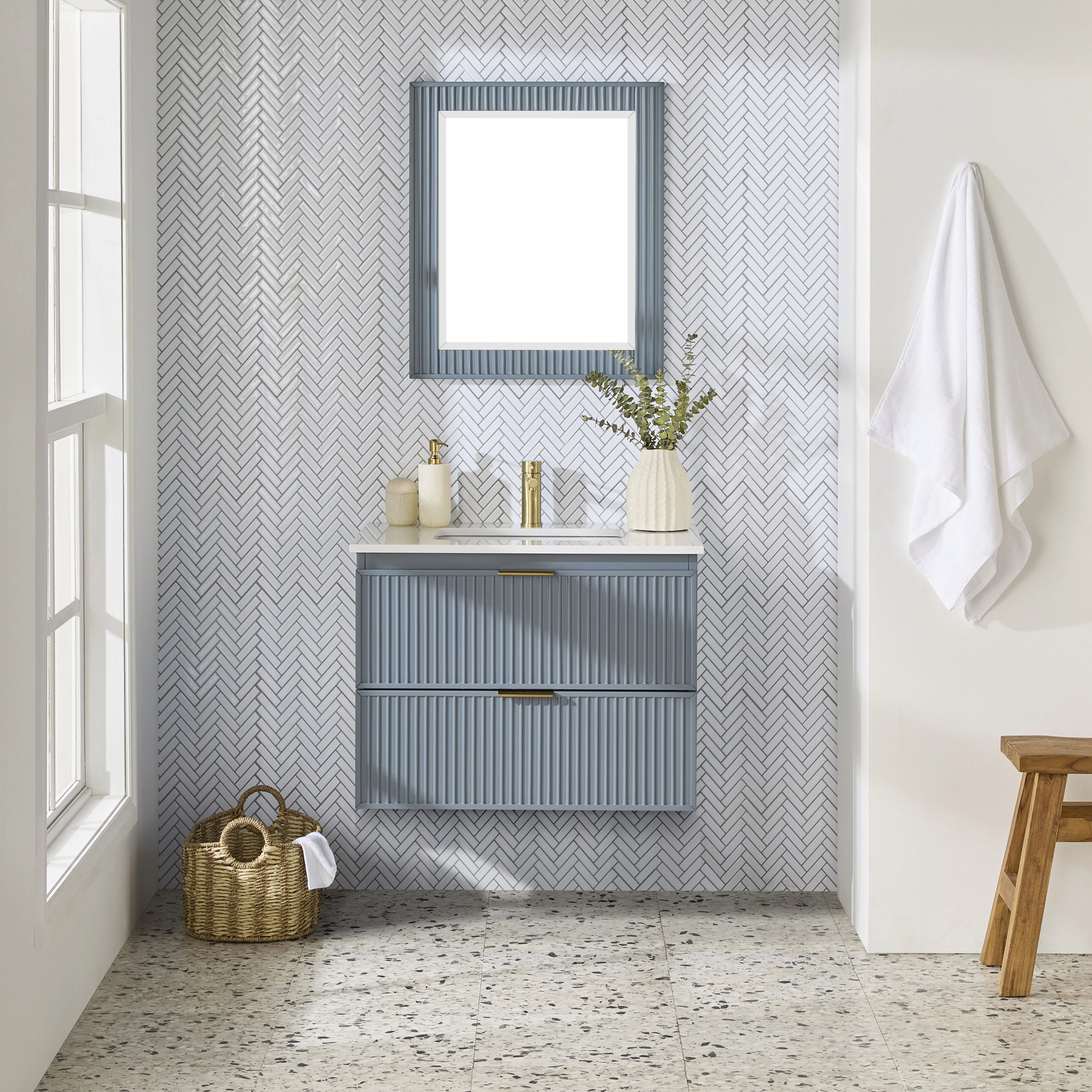 Lennox Single Vanity Slate Blue 790mm - Image 13