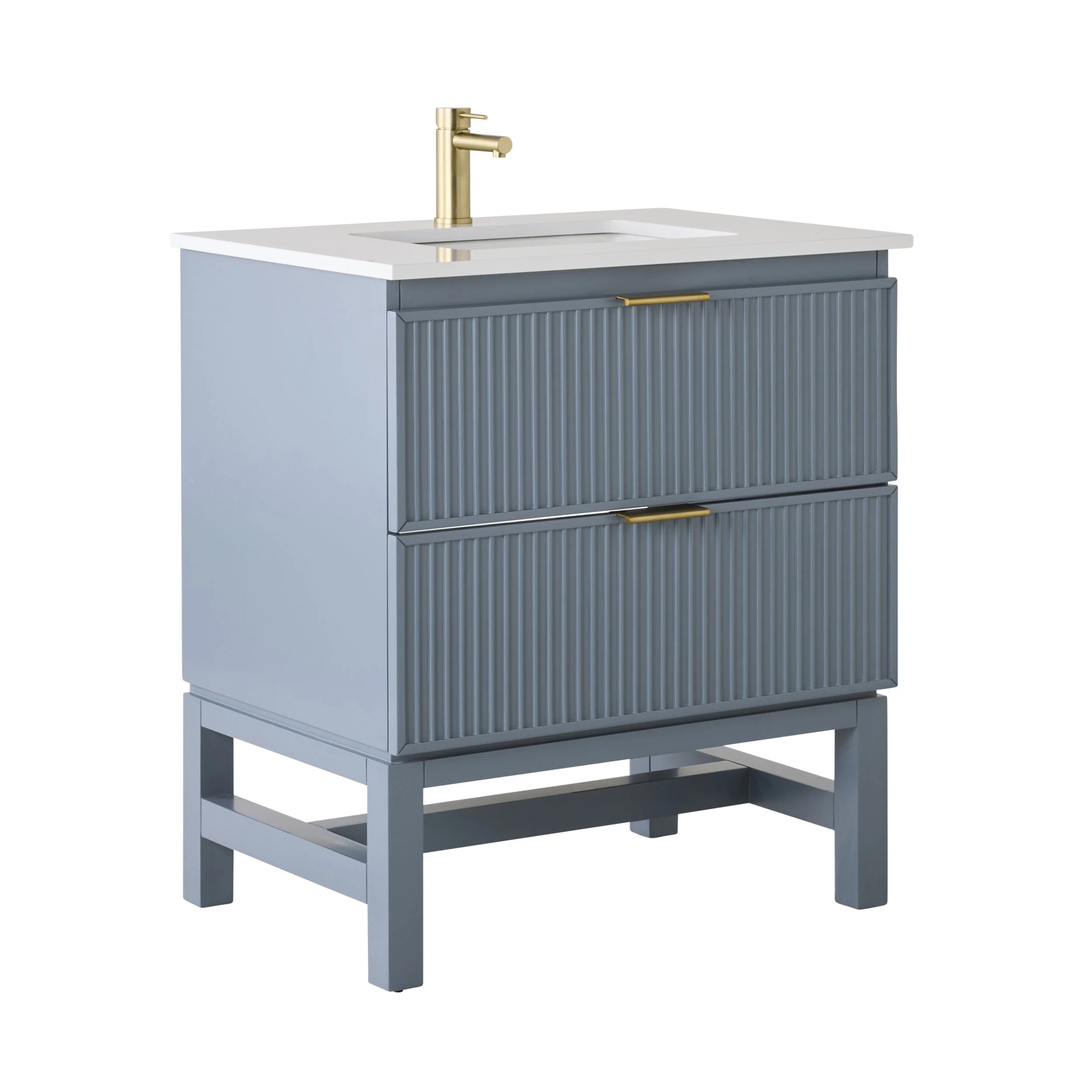 Lennox Single Vanity Slate Blue 790mm - Image 2