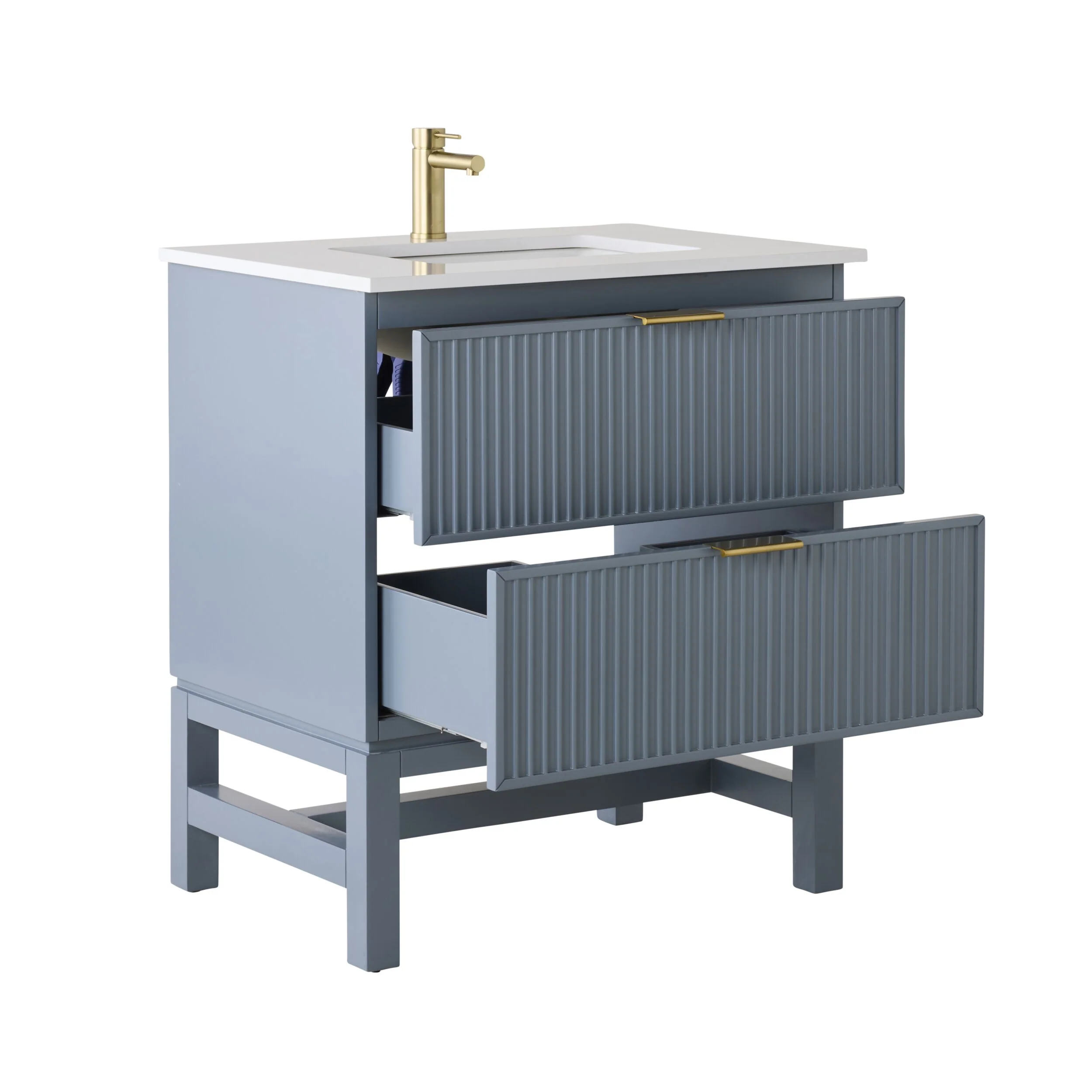Lennox Single Vanity Slate Blue 790mm - Image 3