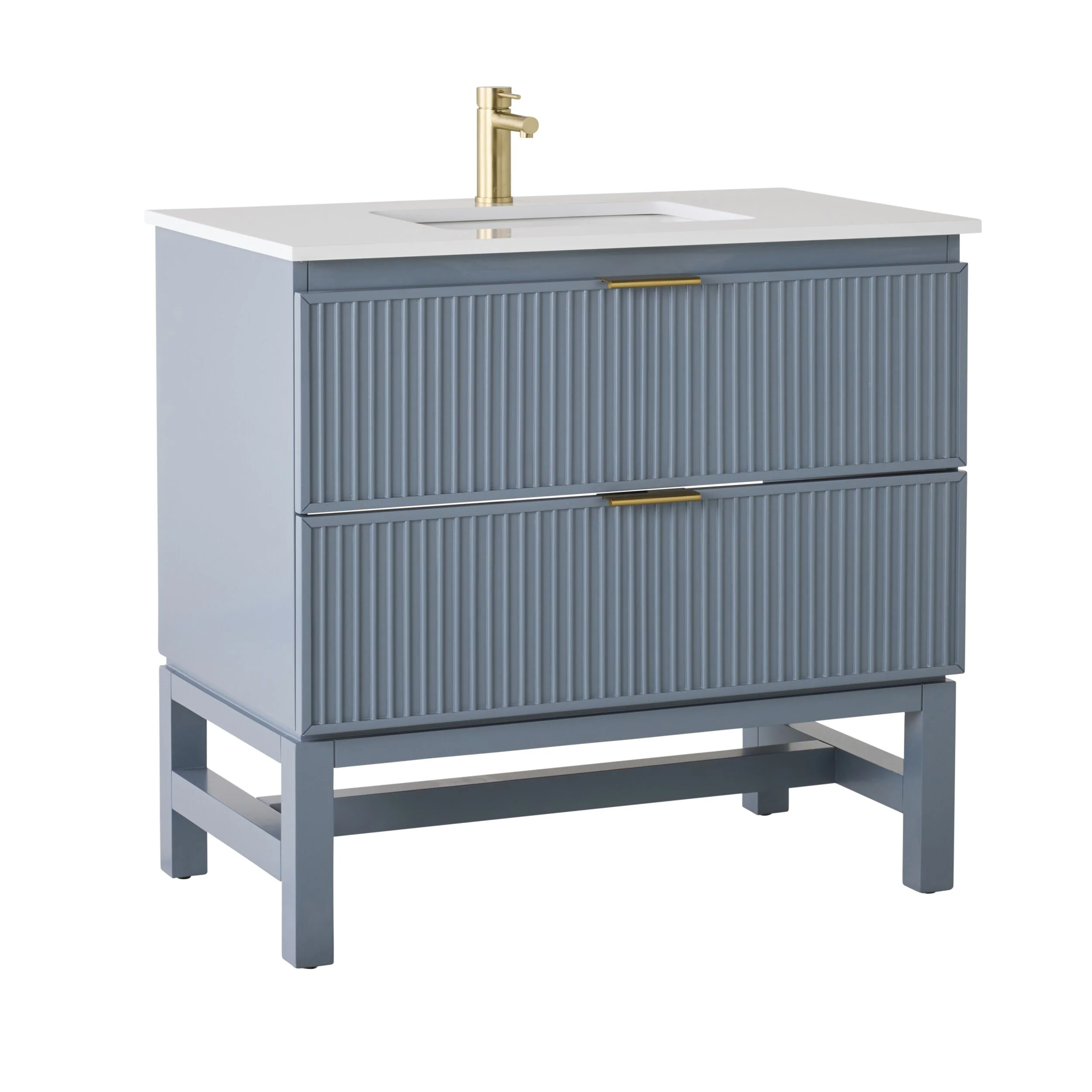 Lennox Single Vanity Slate Blue 940mm - Image 2