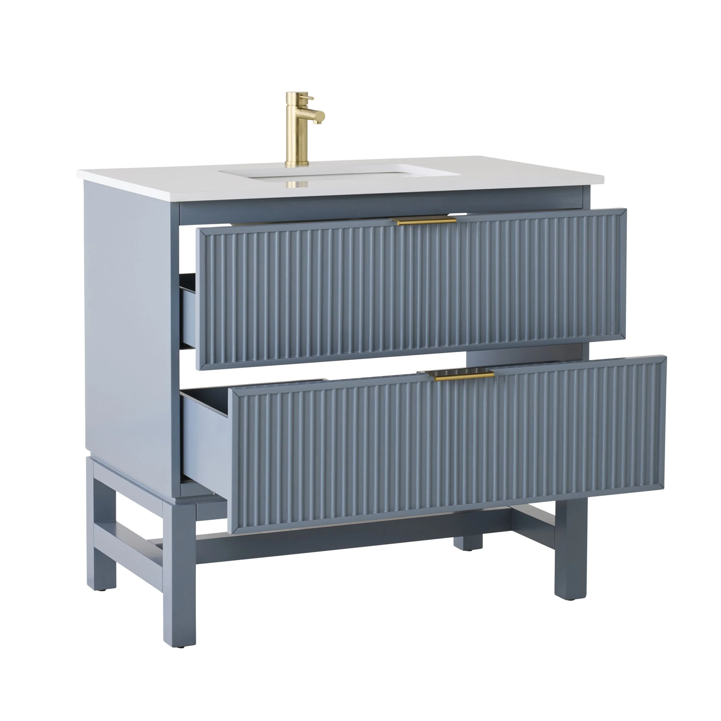 Lennox Single Vanity Slate Blue 940mm - Image 3
