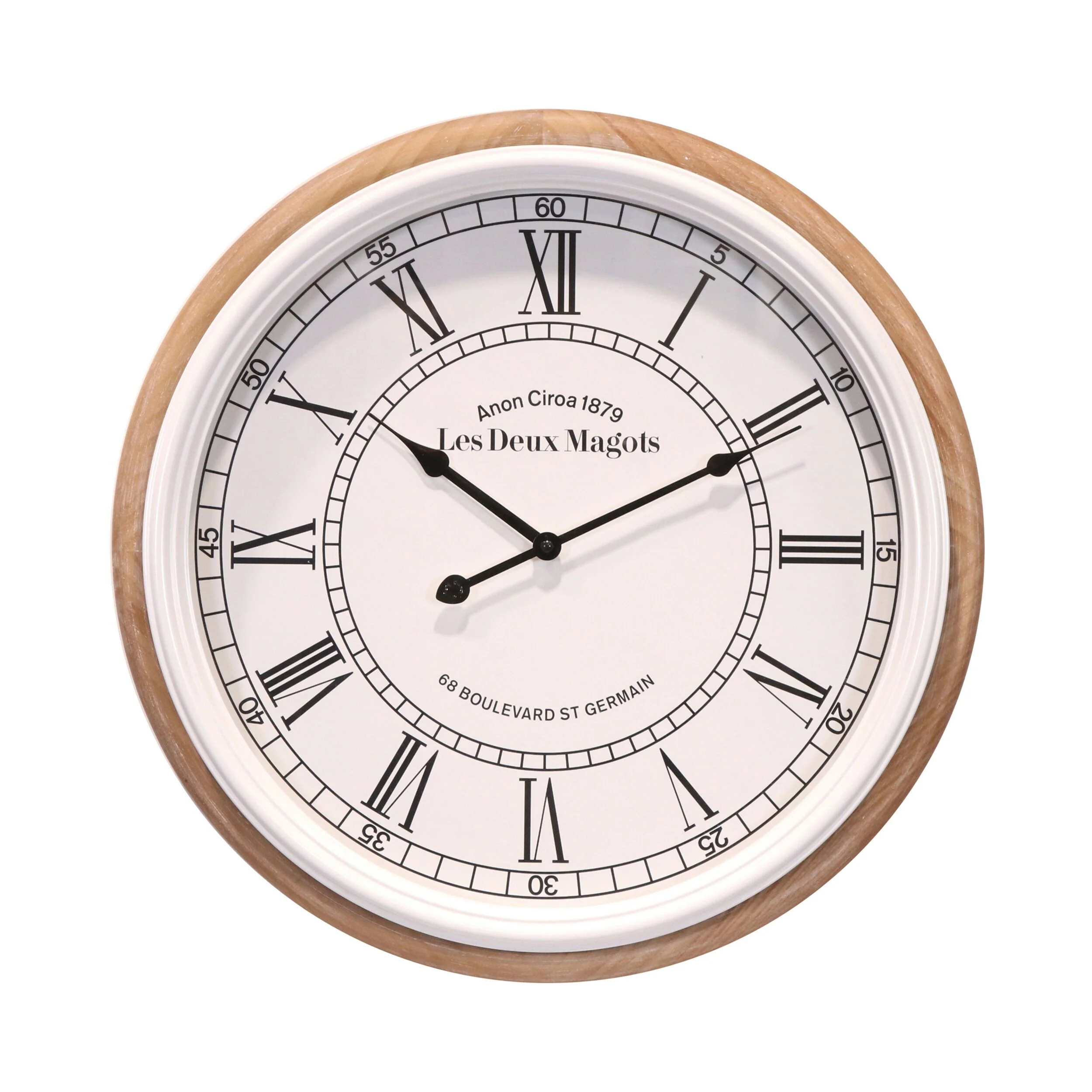 Les Deux Roman Wall Clock 50cm