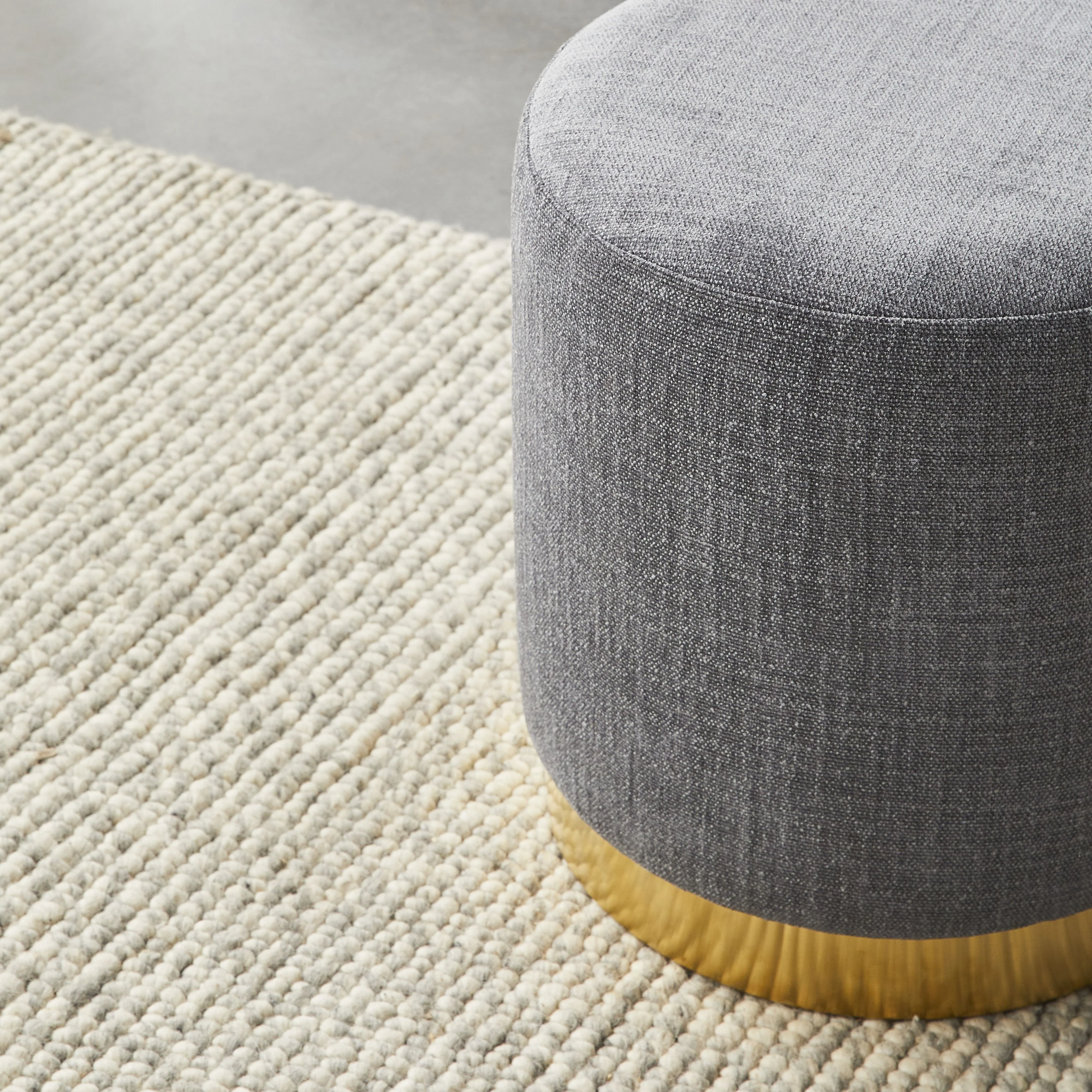 Edie Round Ottoman Solace Aegean Blue - Image 5