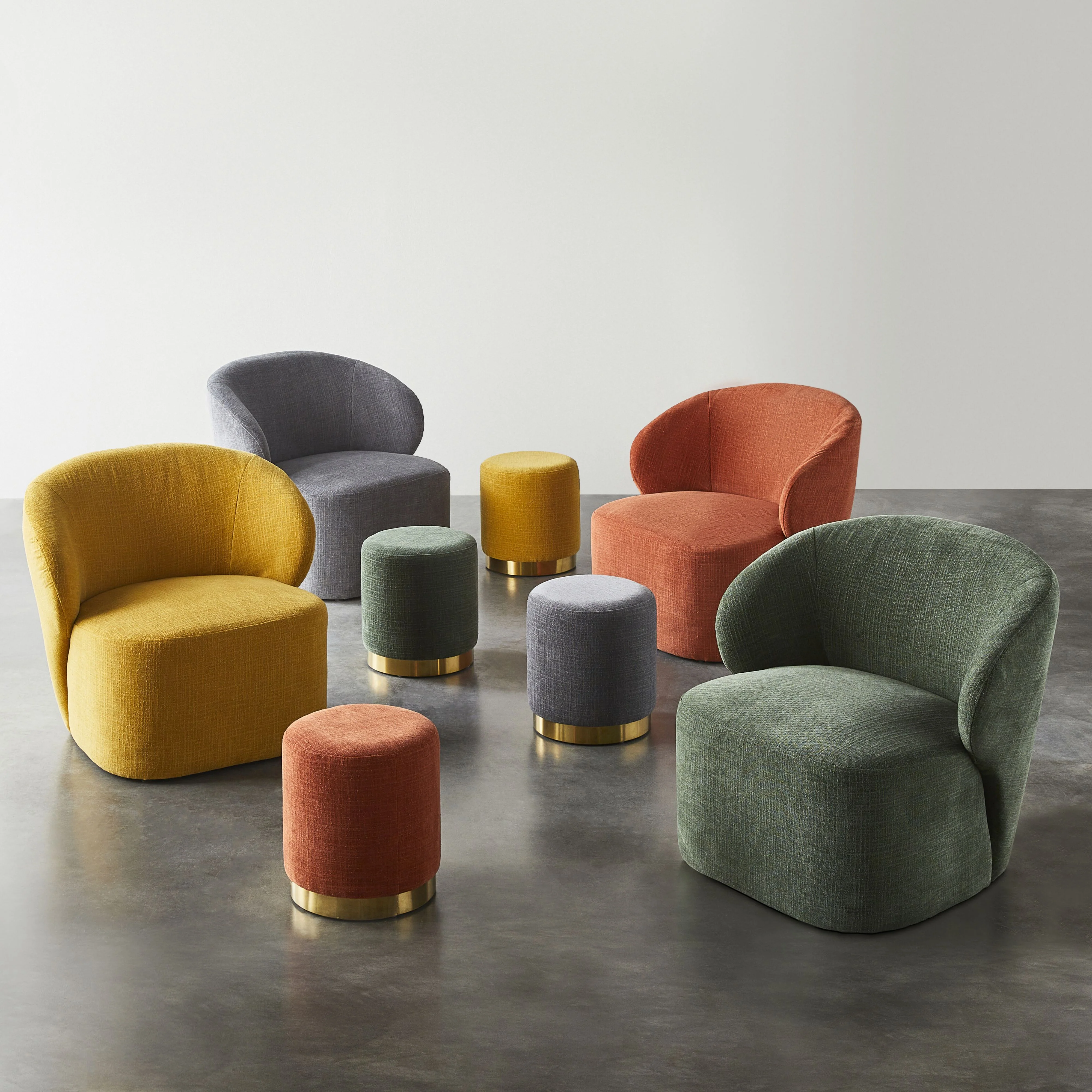 Edie Round Ottoman Solace Moss - Image 6
