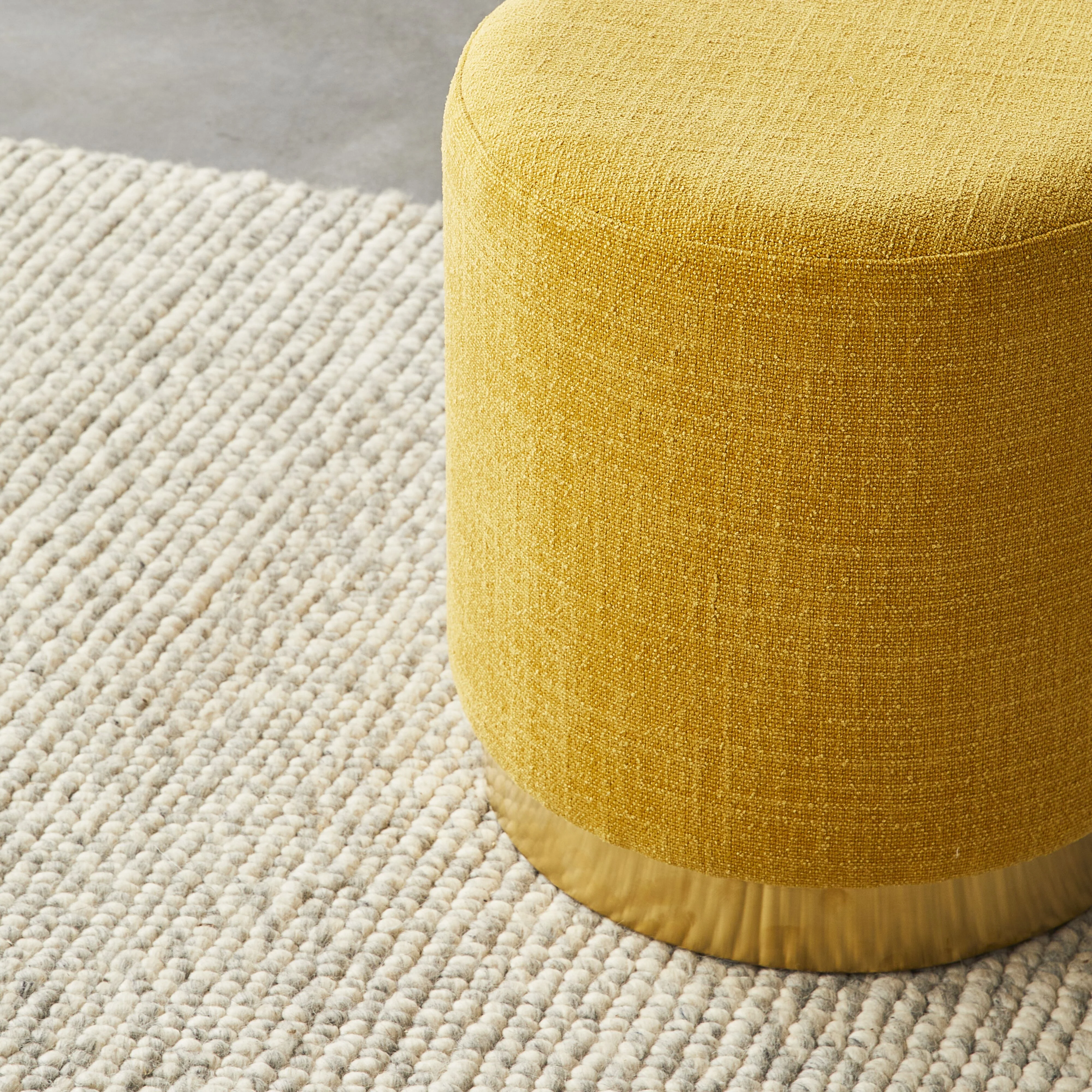 Edie Round Ottoman Solace Mustard - Image 5