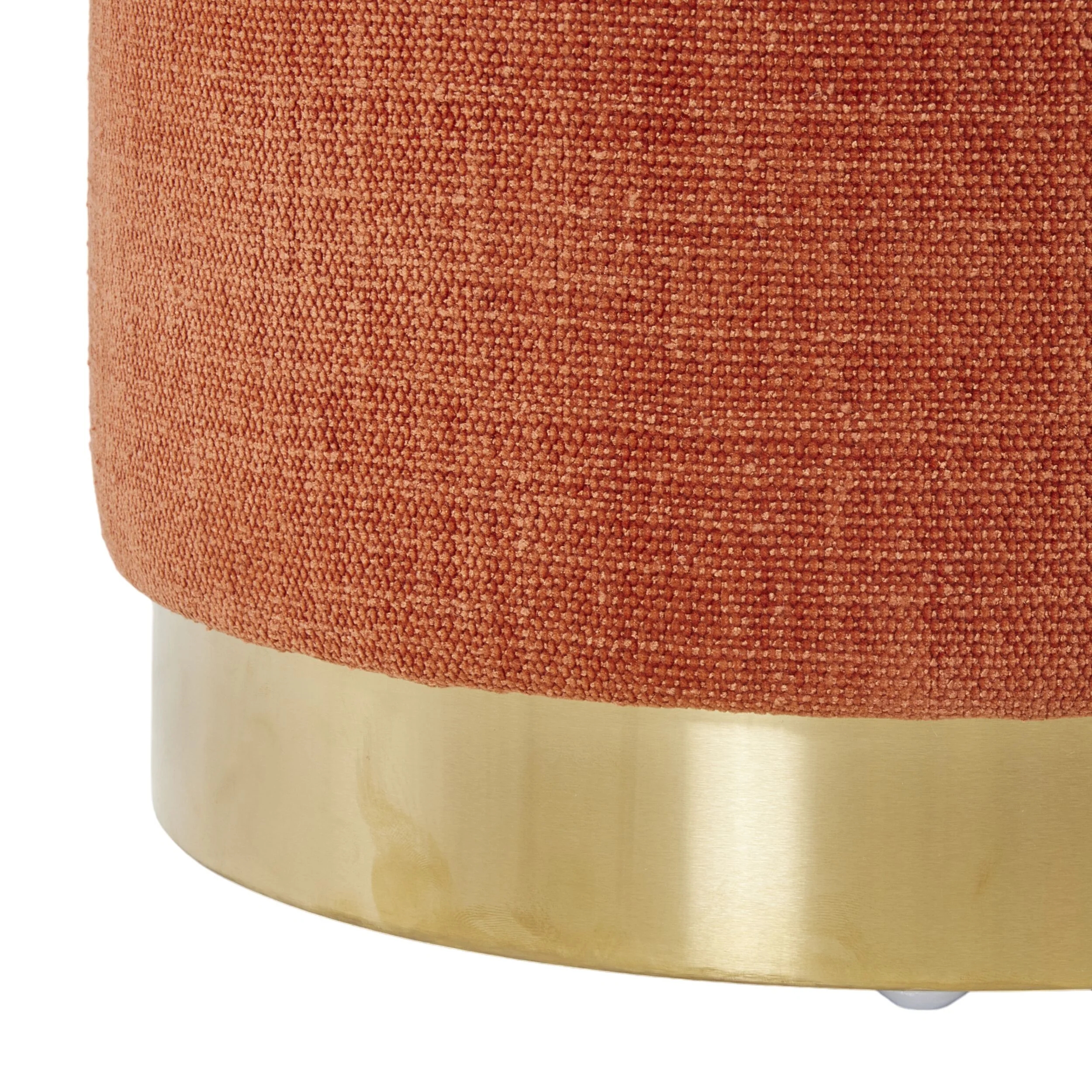 Edie Round Ottoman Solace Tangerine - Image 2