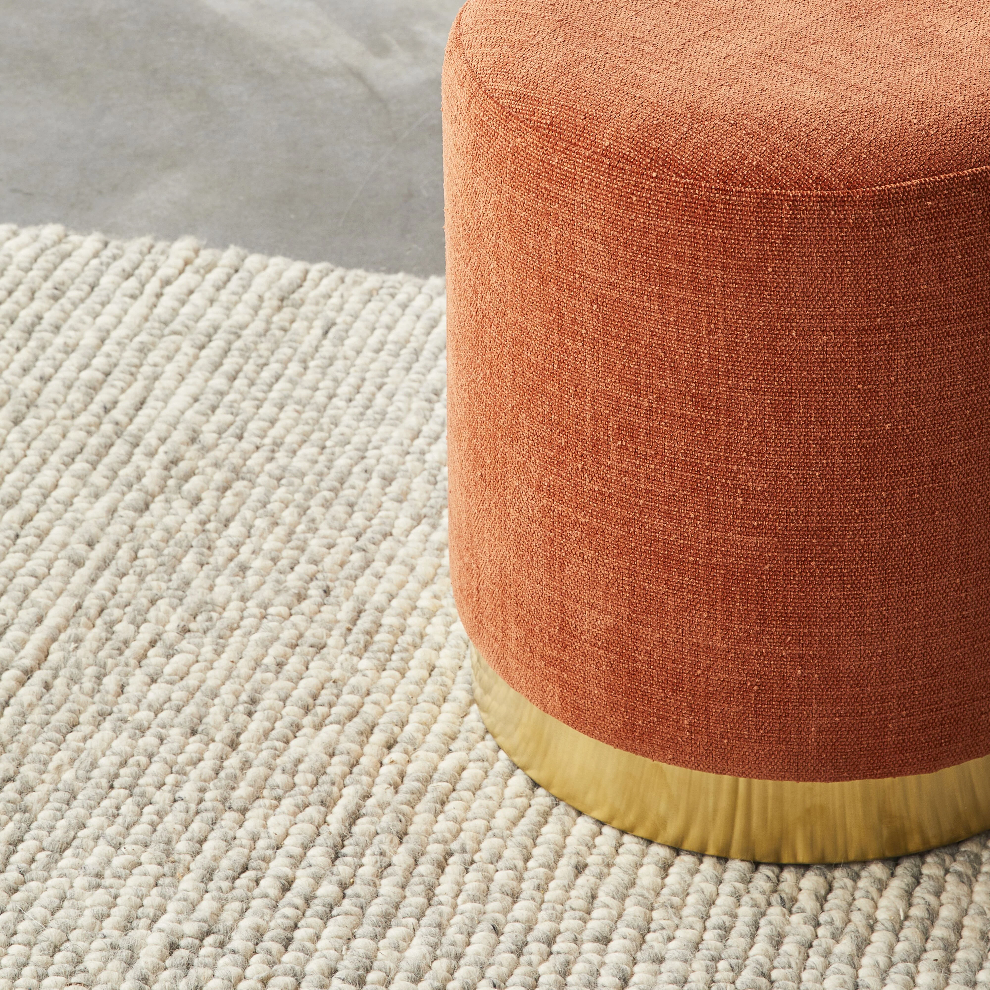 Edie Round Ottoman Solace Tangerine - Image 4