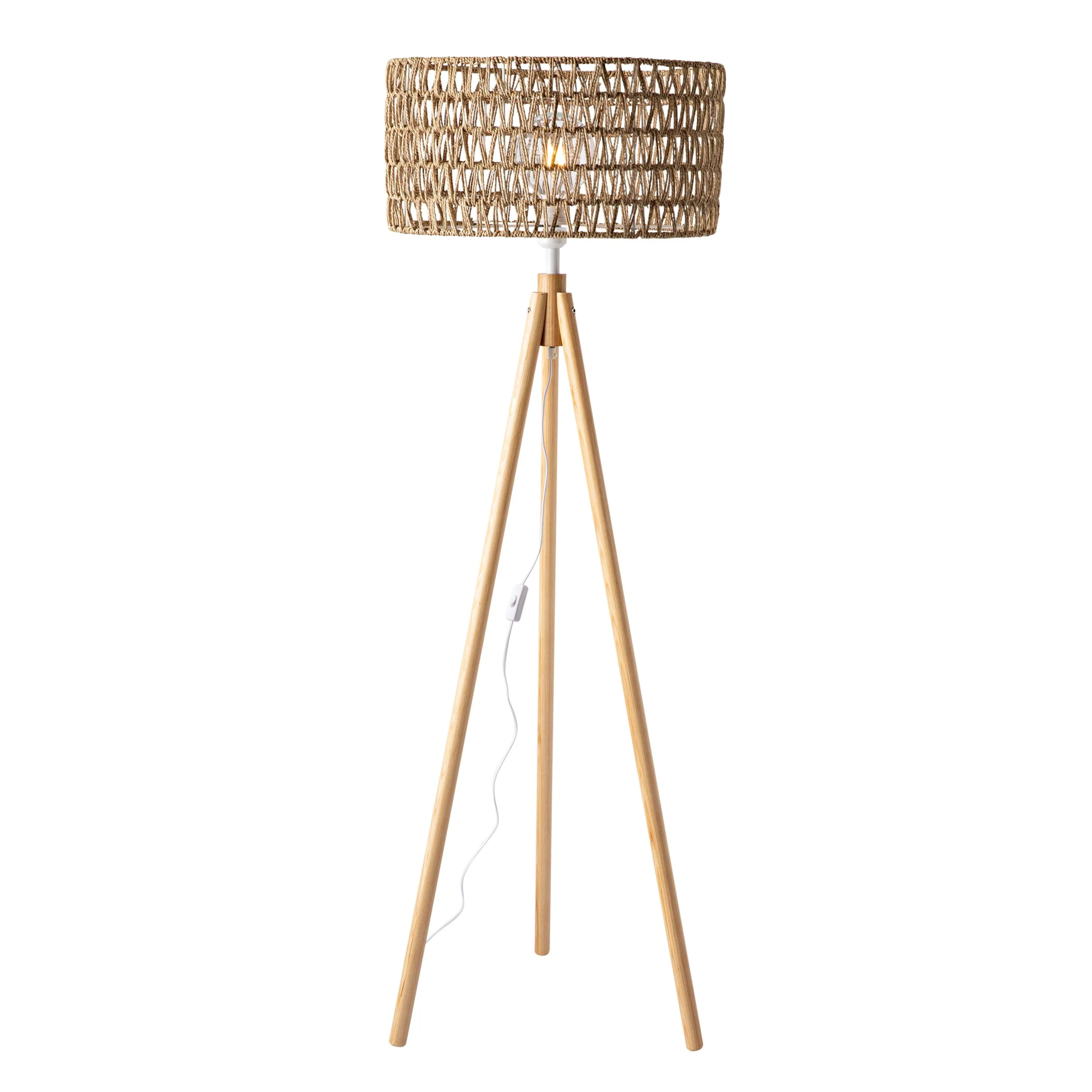 Lexi Seagrass Natural Tripod Floor Lamp 165x45cm - Image 2