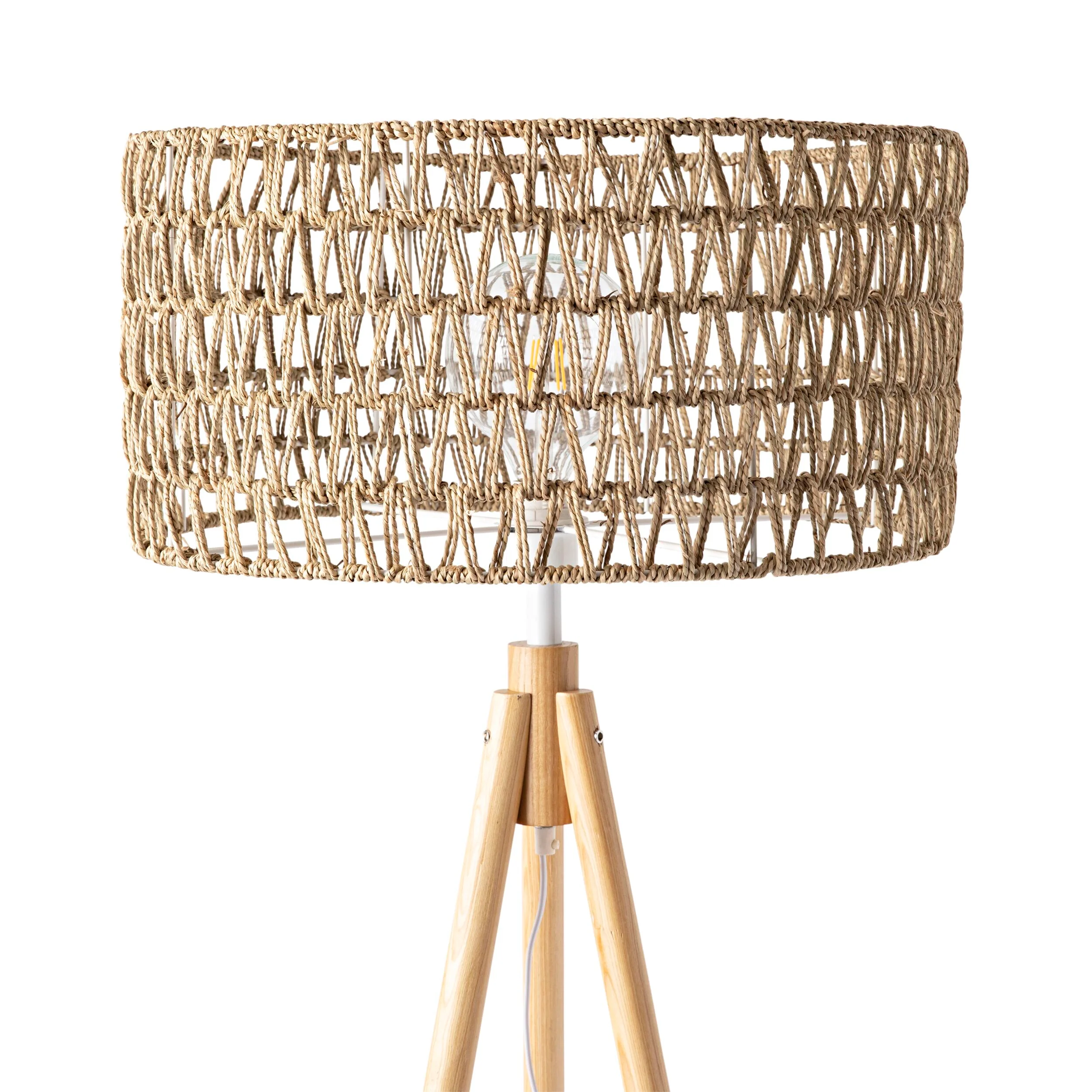 Lexi Seagrass Natural Tripod Floor Lamp 165x45cm - Image 3