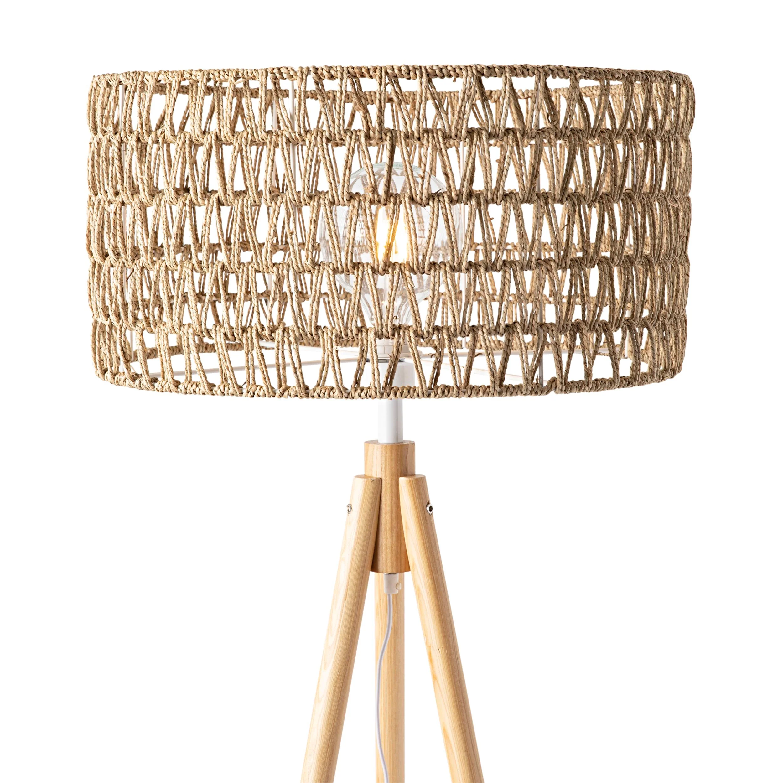 Lexi Seagrass Natural Tripod Floor Lamp 165x45cm - Image 4