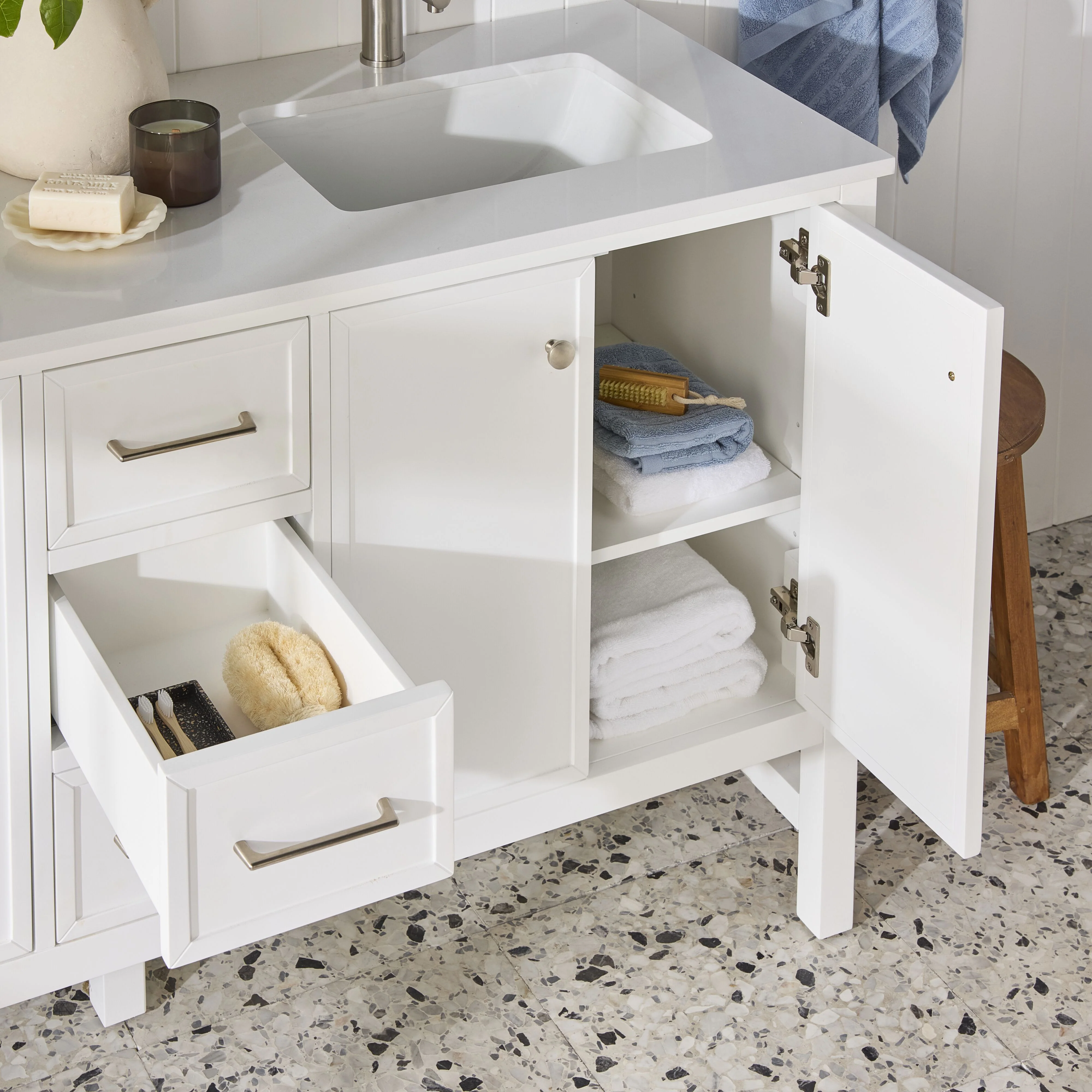 Liam Double Vanity White 1550mm - Image 11