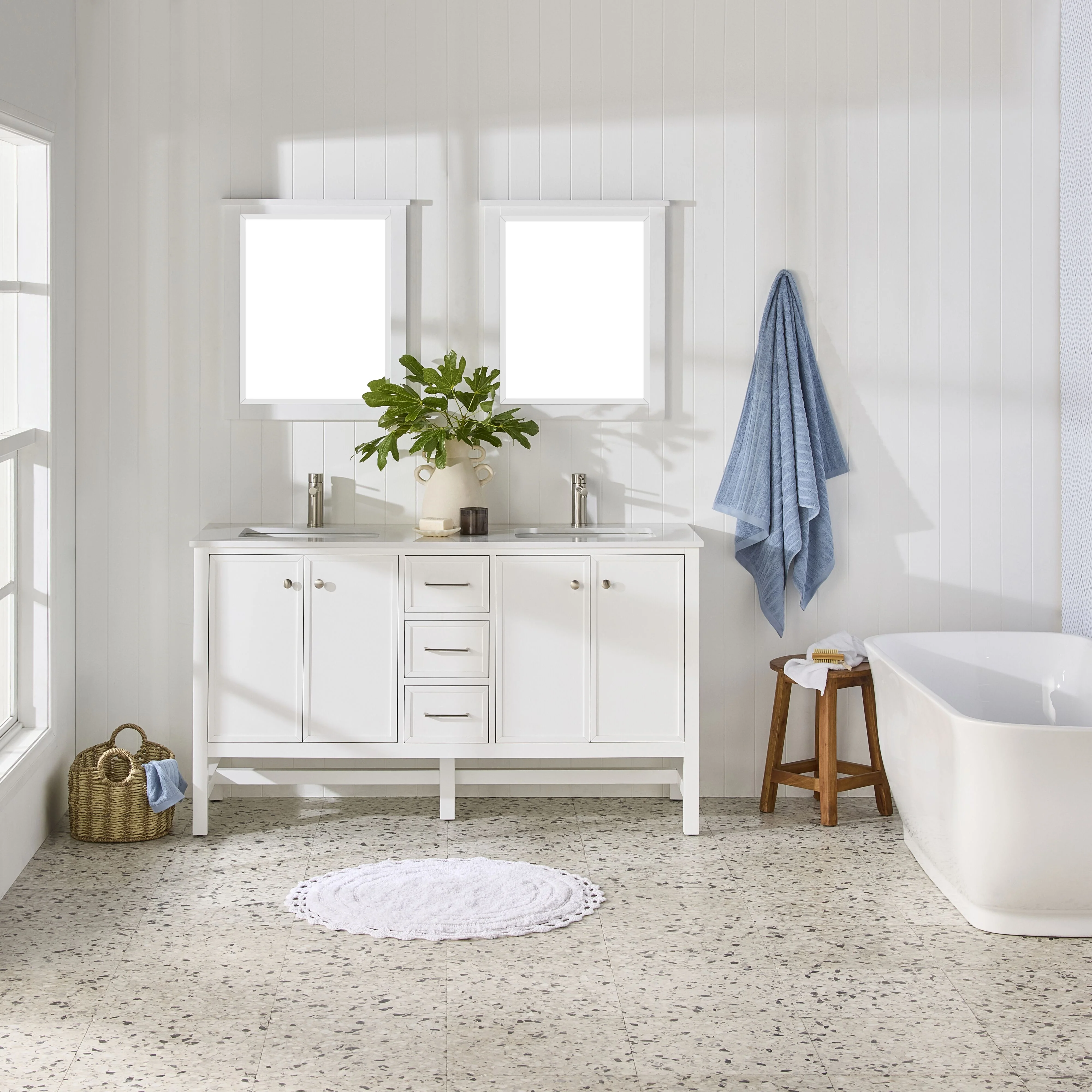 Liam Double Vanity White 1550mm - Image 8