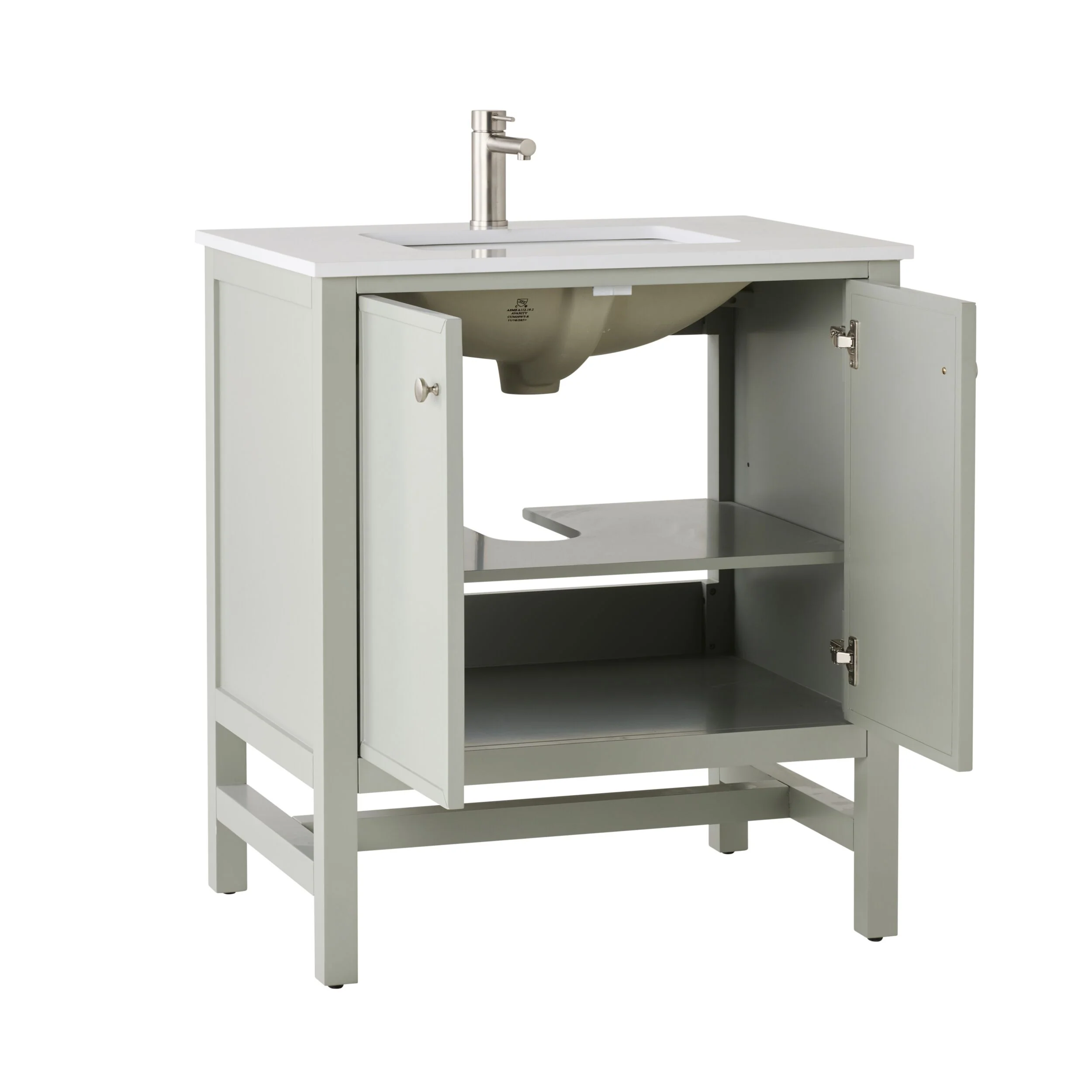 Liam Single Vanity Evergreen Fog 790mm - Image 3