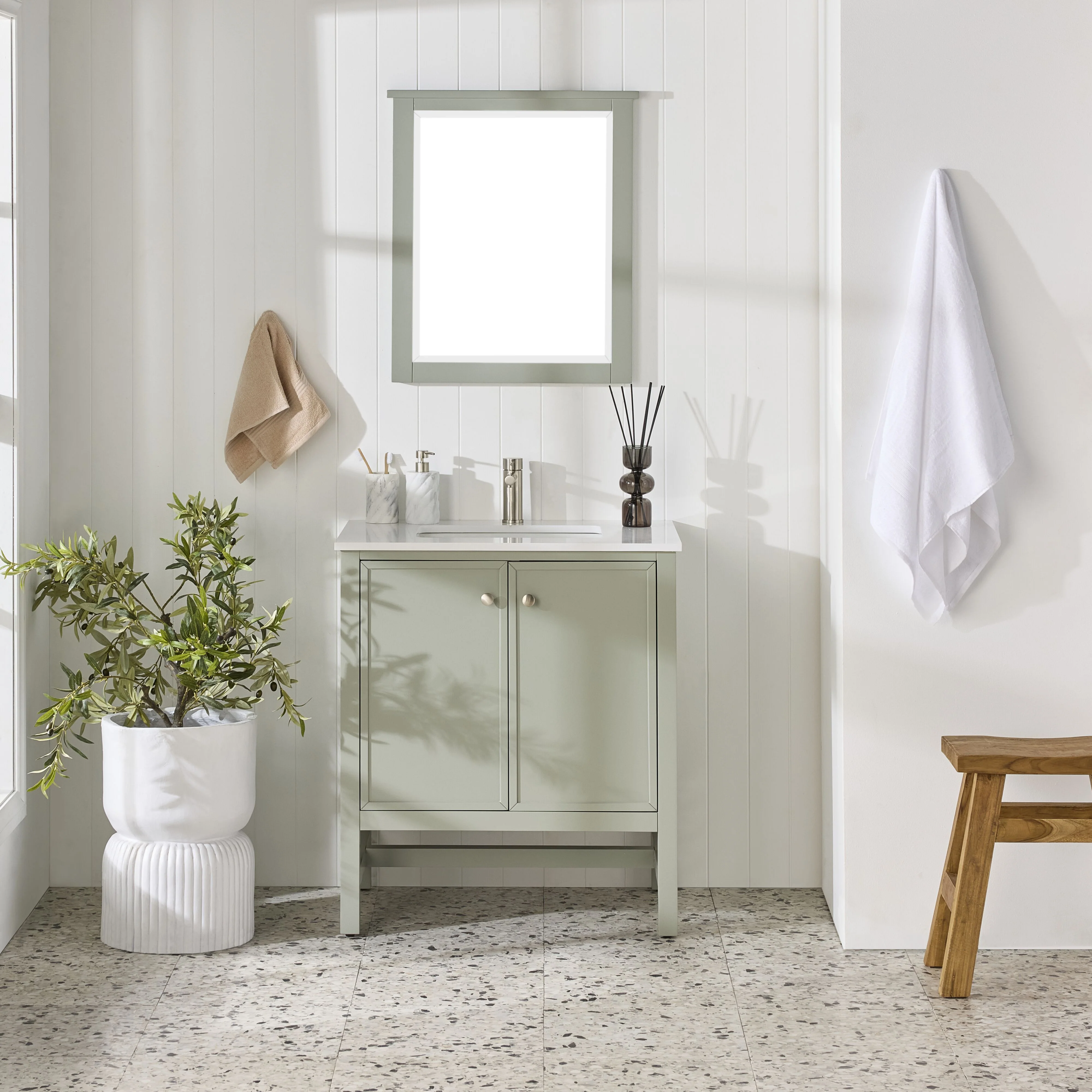 Liam Single Vanity Evergreen Fog 790mm - Image 8