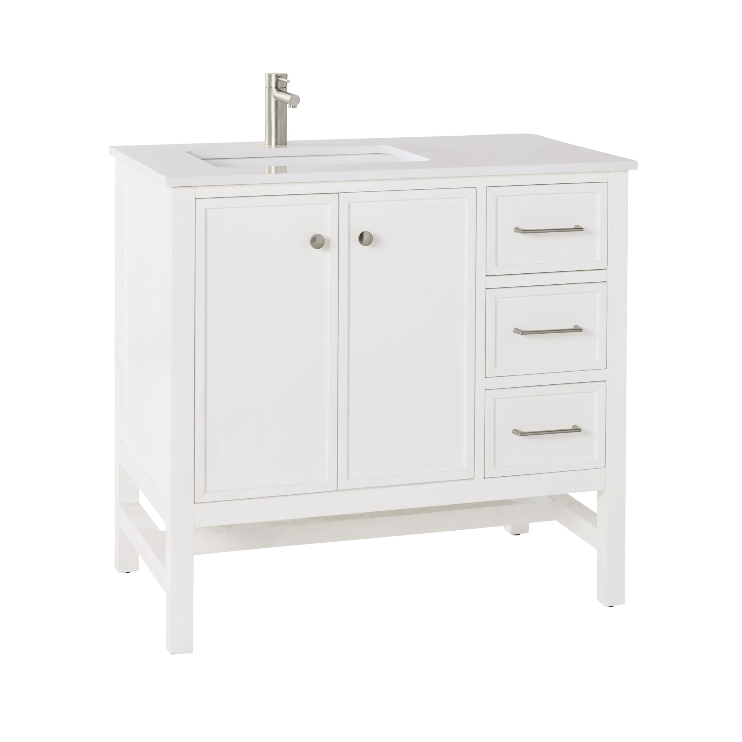 Liam Single Vanity White 940mm - Image 2