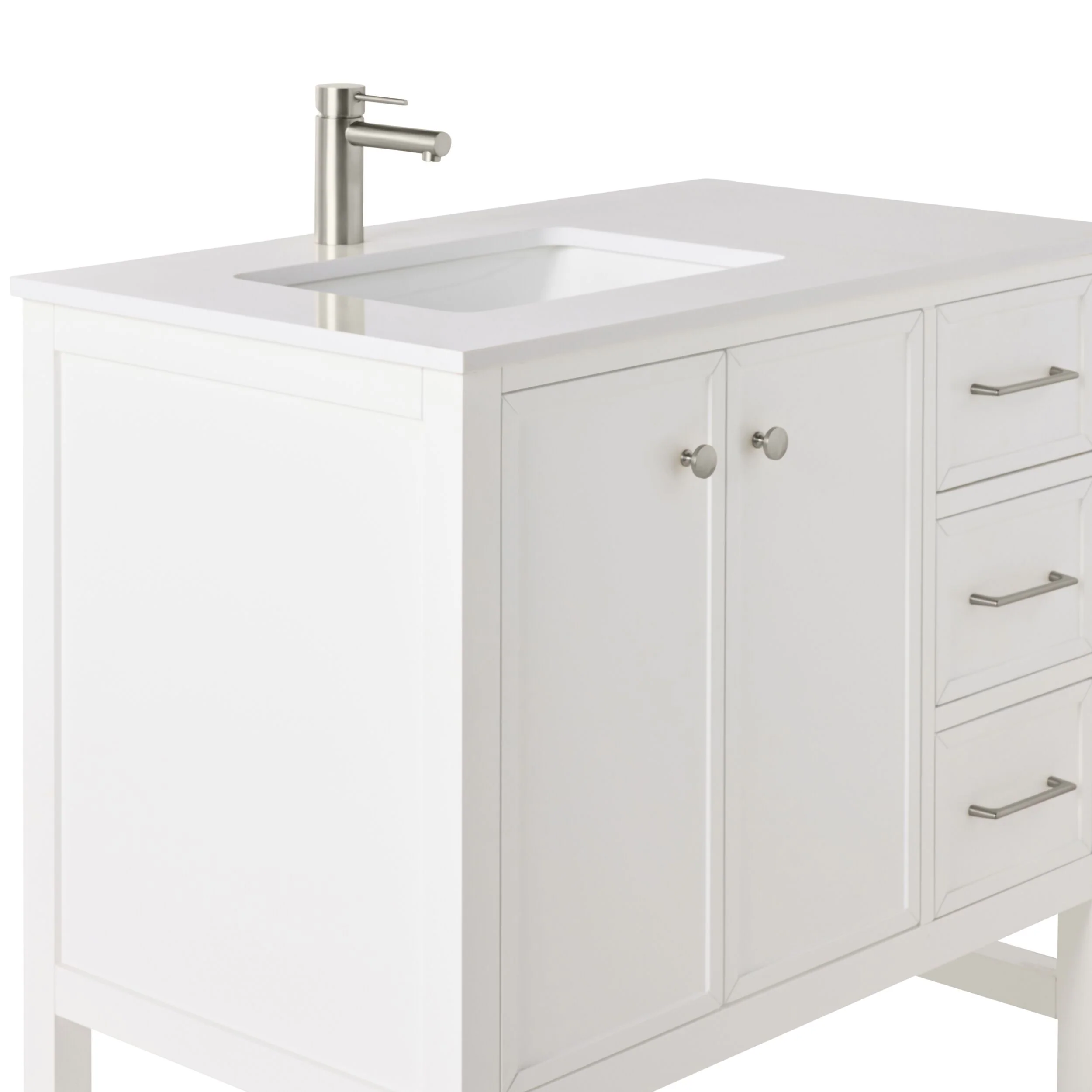 Liam Single Vanity White 940mm - Image 8