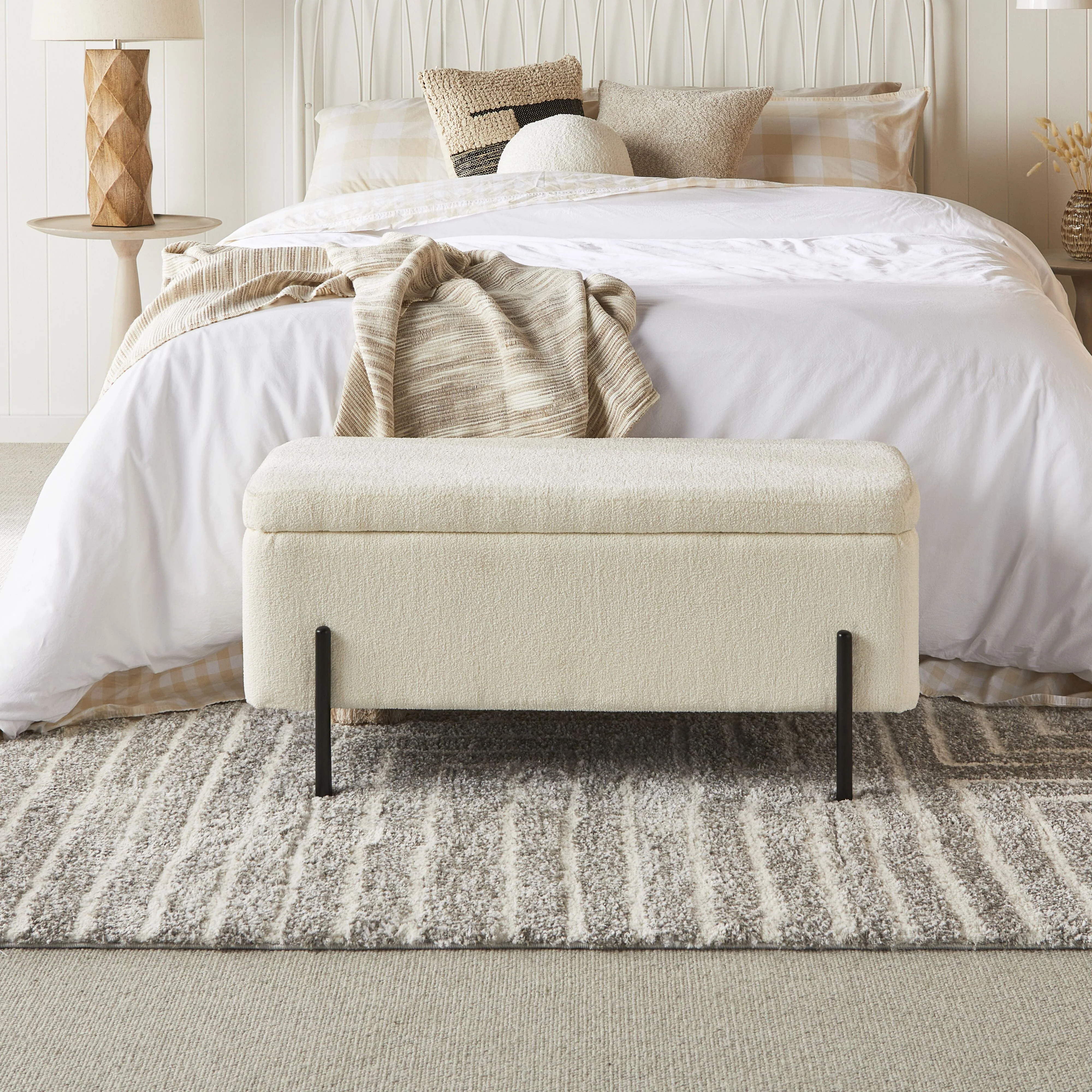 Lily Rectangle Bench Alba Ice White - Image 7